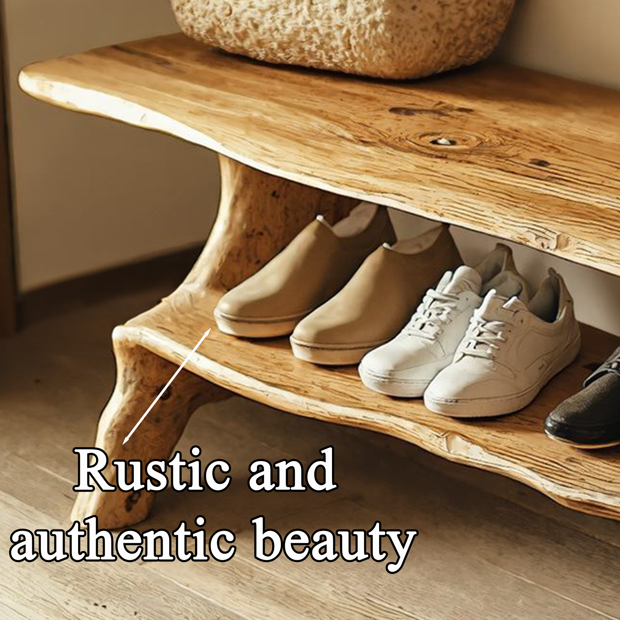 Handmade Hallway Bench Shoe Rack SINLSB001