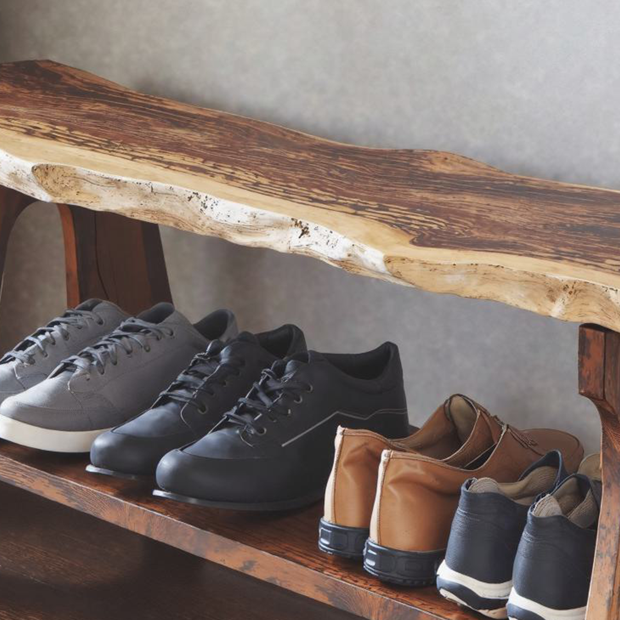 Rustic Entryway Bench Hallway Bench Shoe Rack SINLSB006