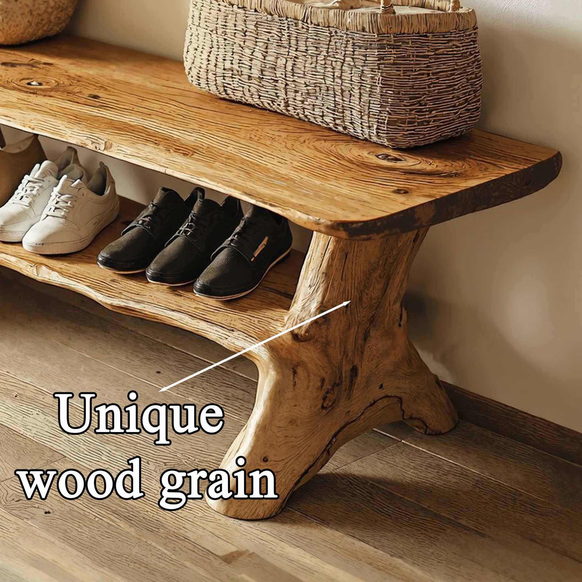 Handmade Hallway Bench Shoe Rack SINLSB001