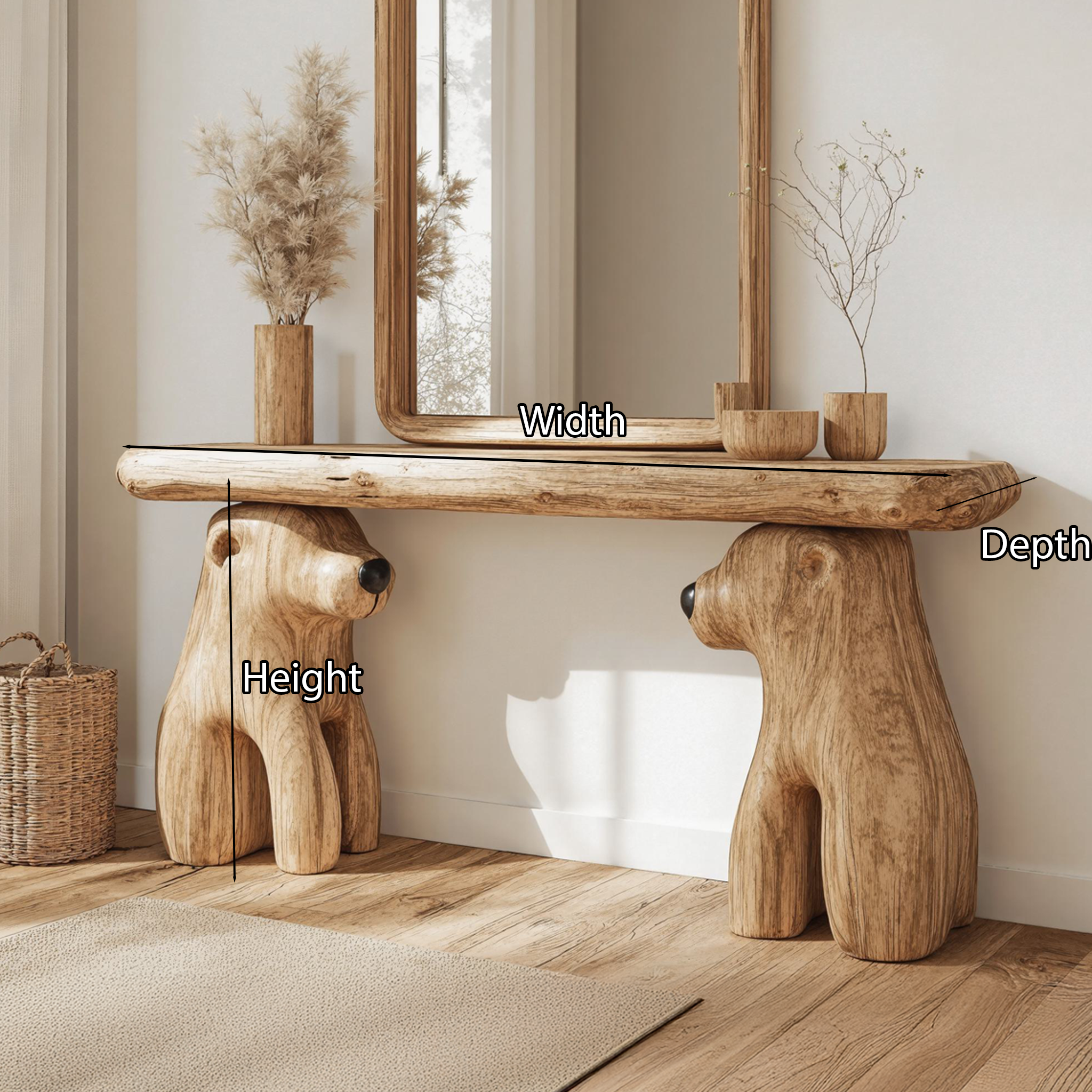 Farmhouse Living Edge Console Table SILDTCS020