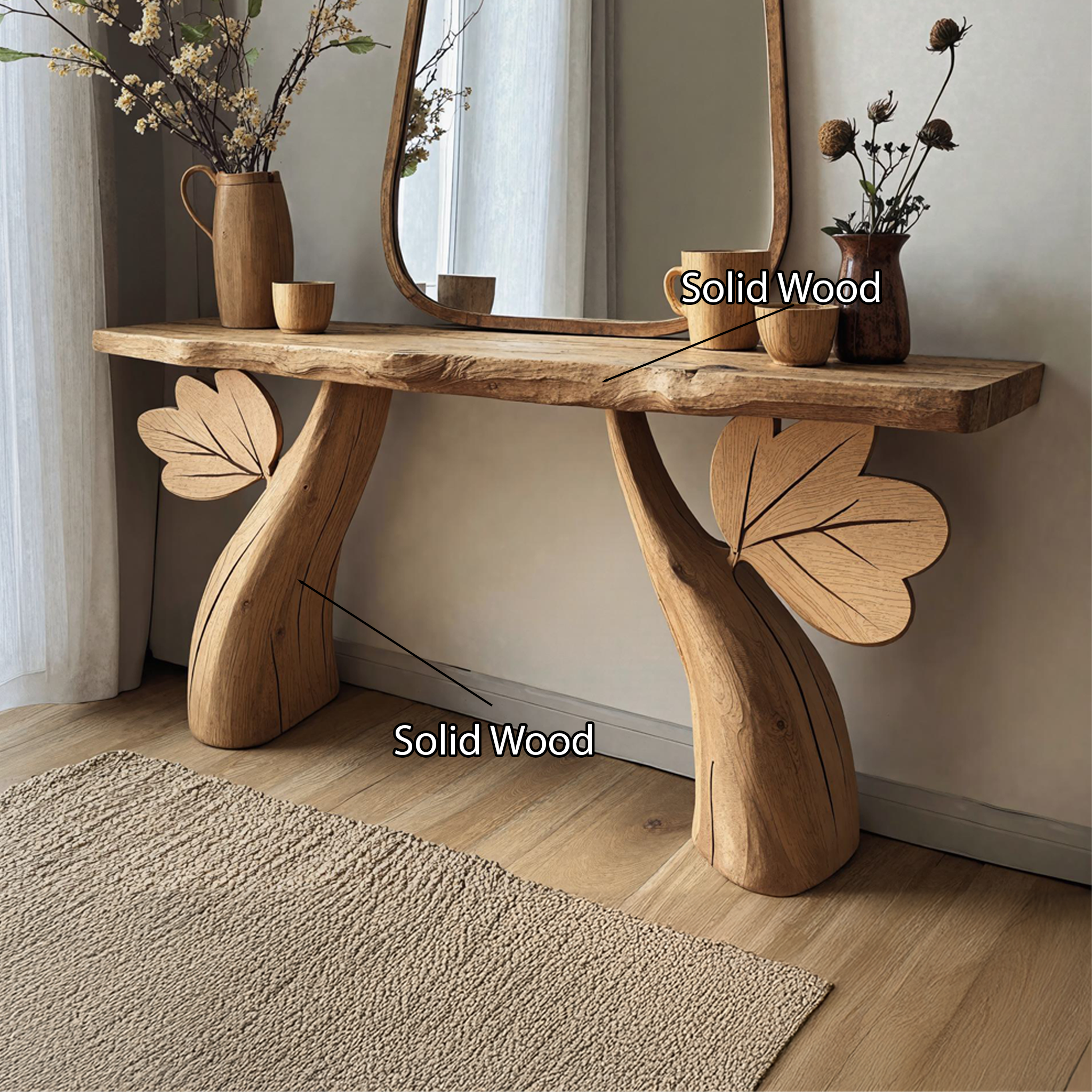 Living Edge Console Table Handcrafted Table SILDTCS138