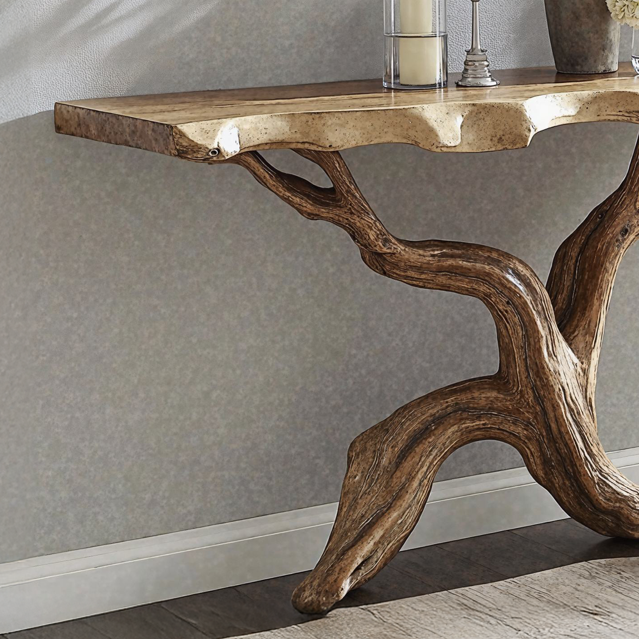 Natural Wood Console Table For Serene Bedroom Decor SILDTCS159