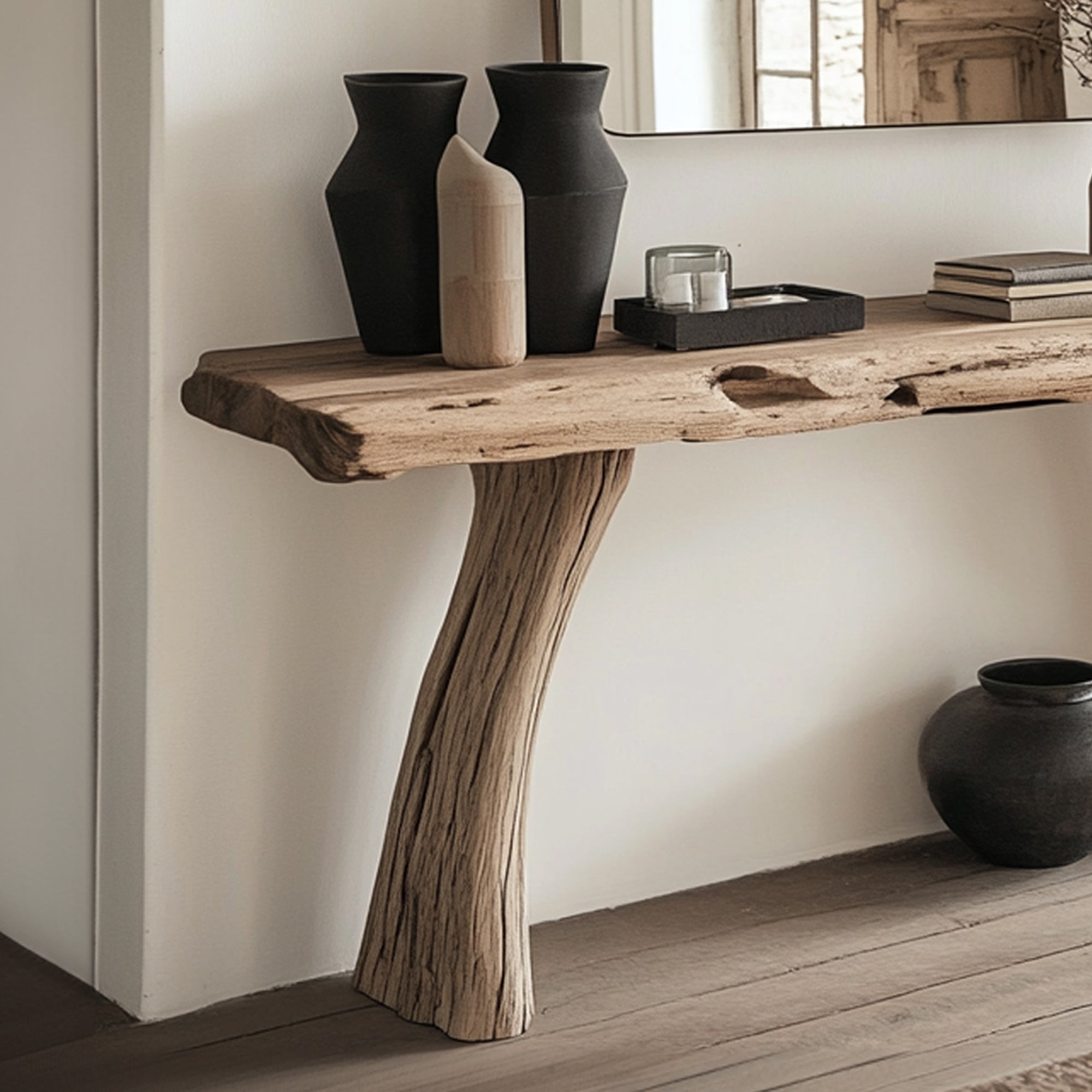 Rustic Wood Console Table CT40