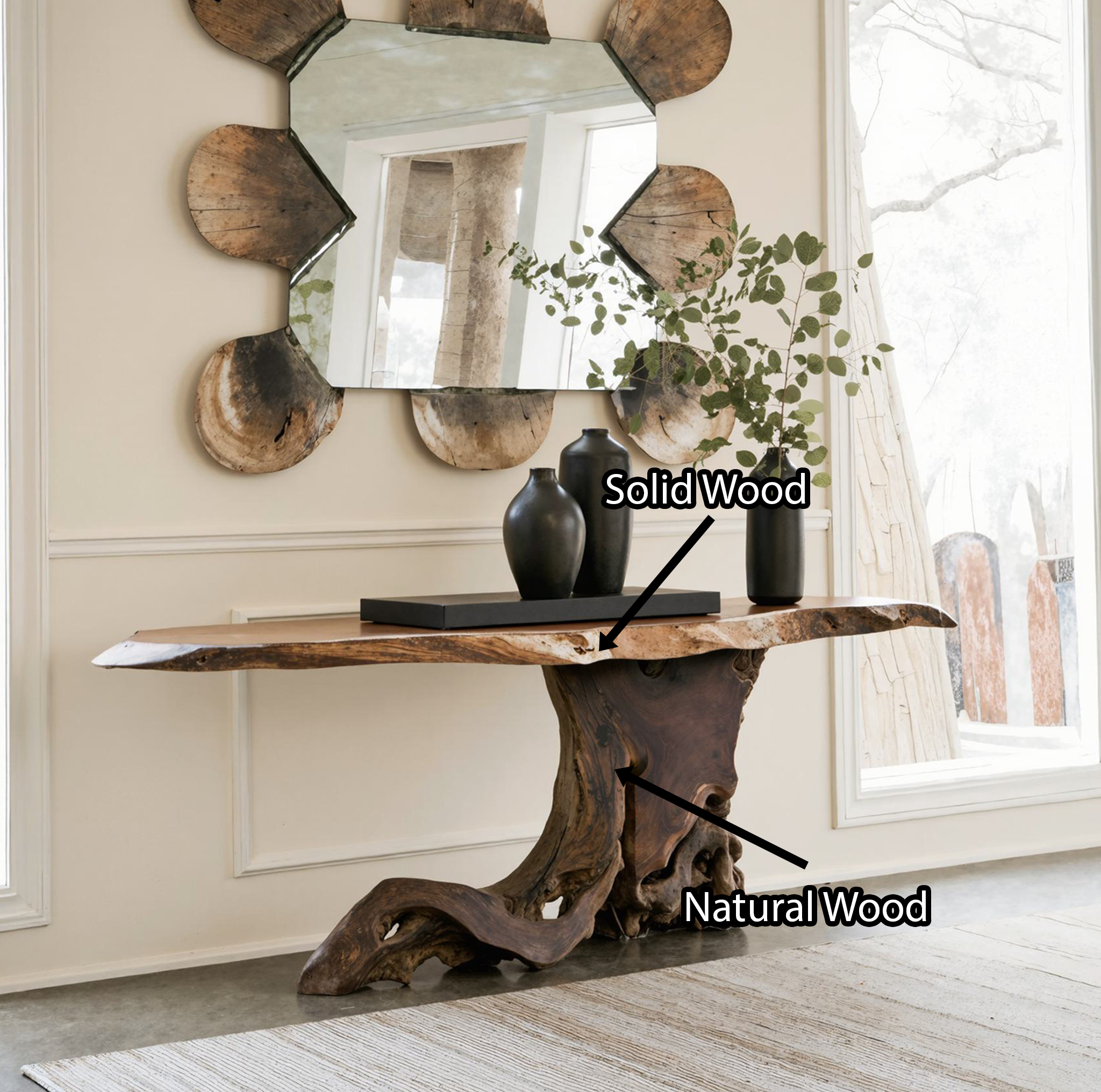 Cantilevered Console Table Unique Decor SILDTCS139