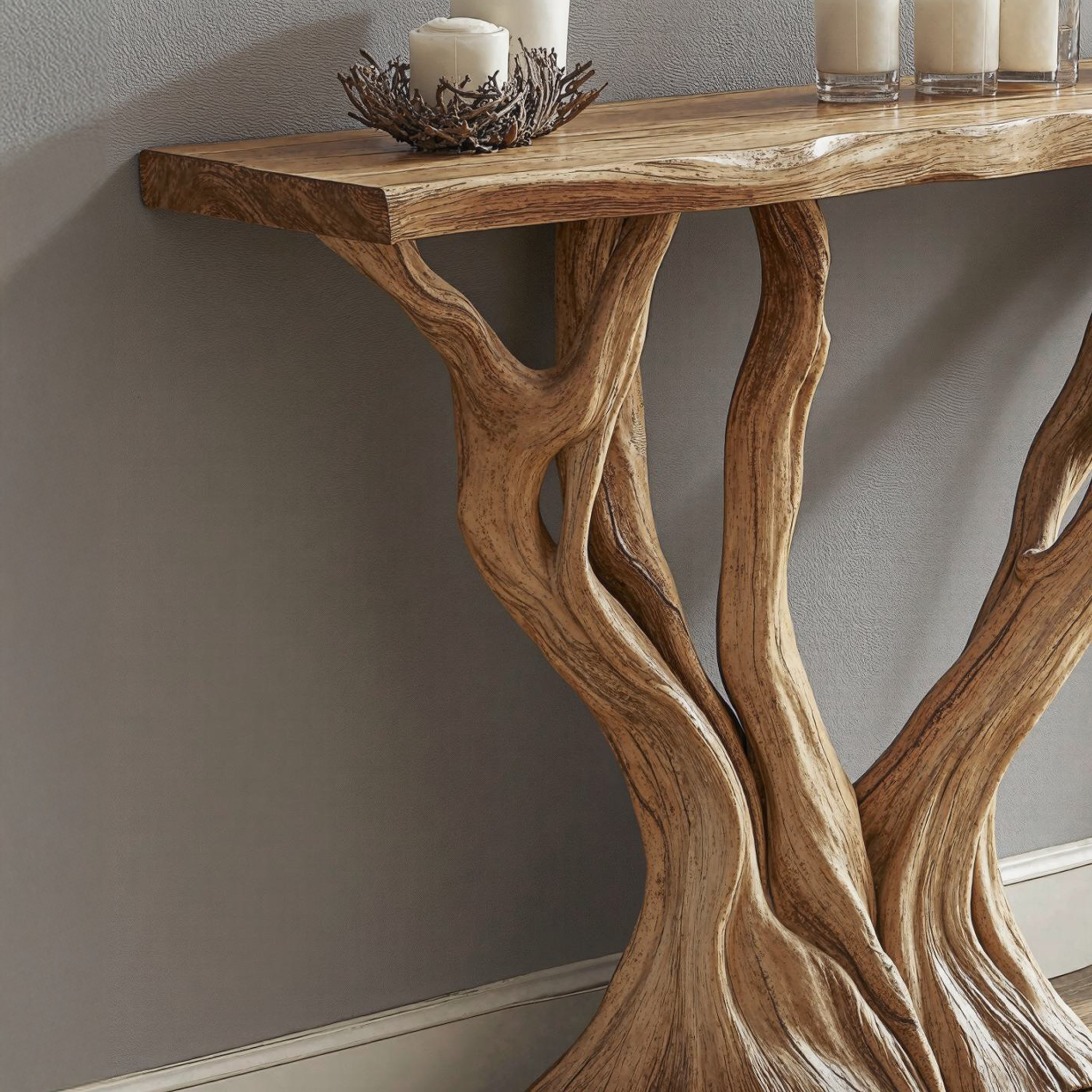 Natural Wood Console Table for Modern Entryways SILDTCS158