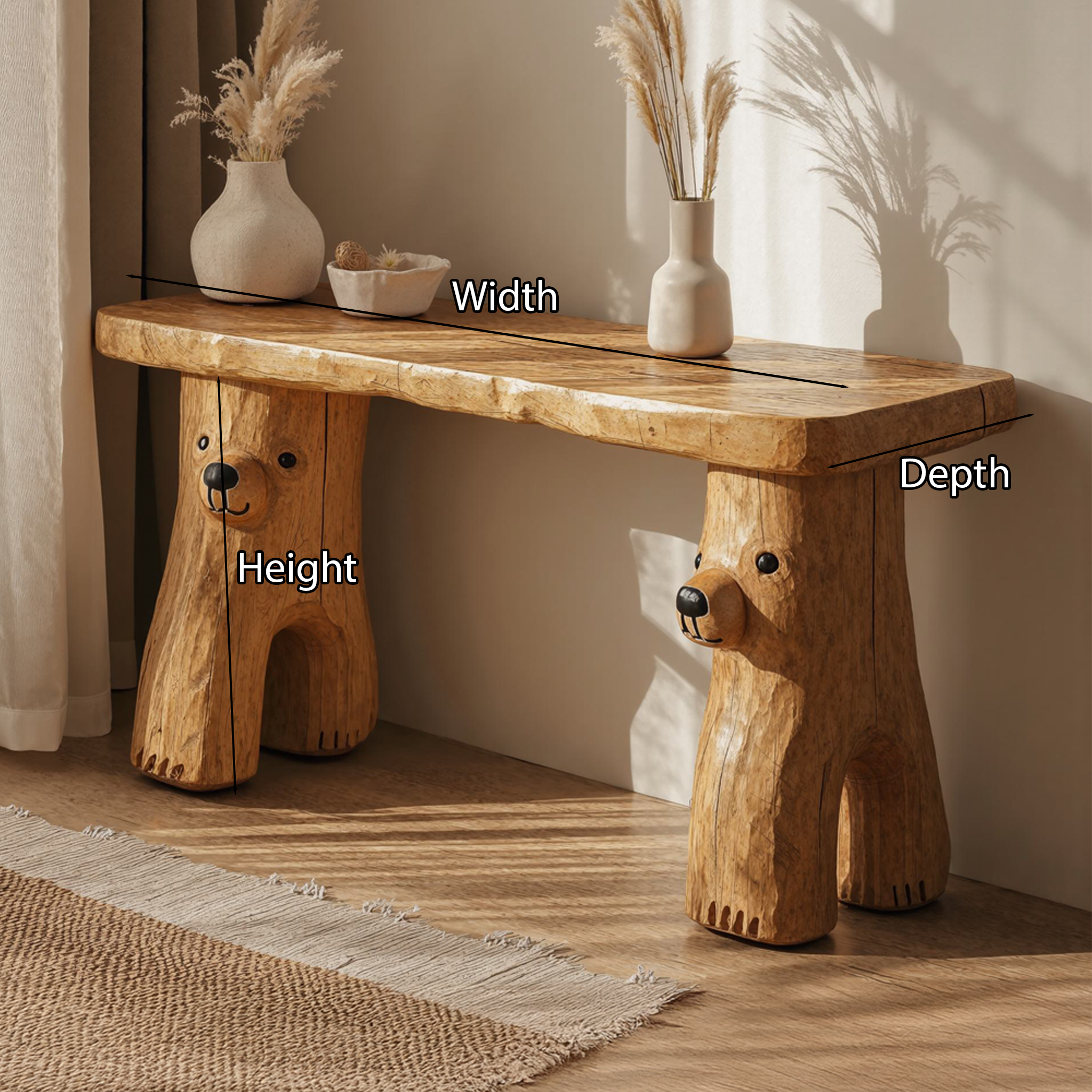 Rustic Console Table Handcraft SILDTCS049