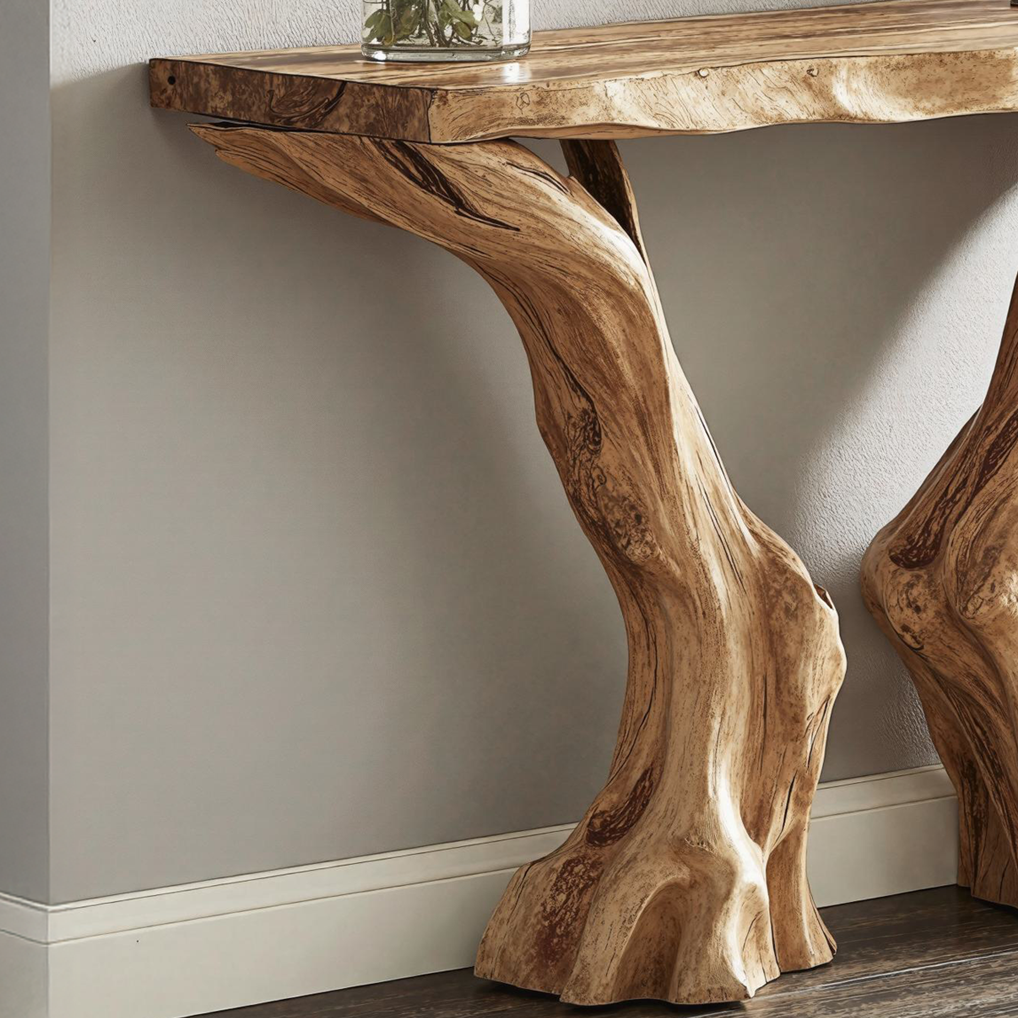 Live Edge Rustic Wood Console Table For Stunning Entryways SILDTCS156