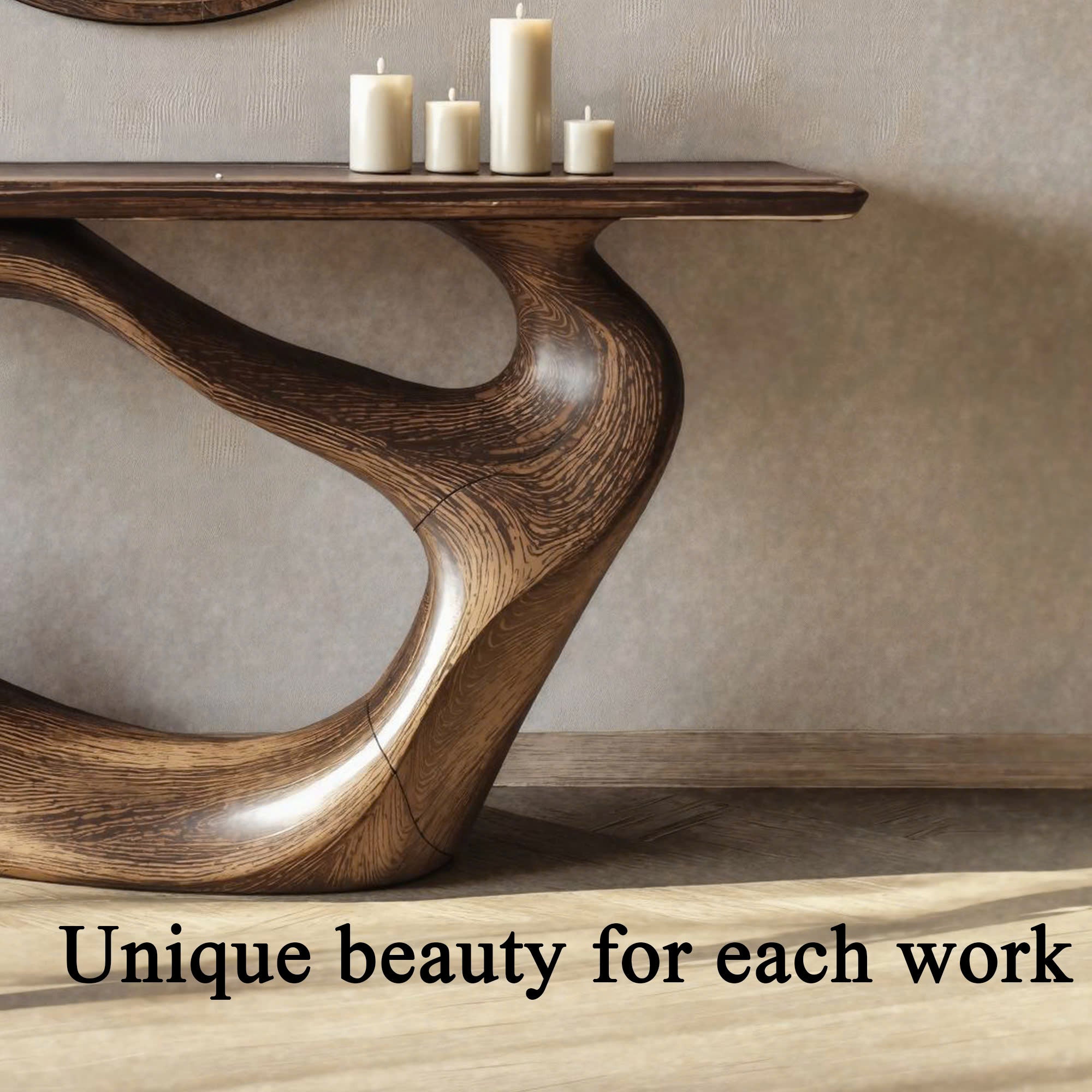 Console Table Handmade Natural Solid Wood Live Edge Table SINLCS044