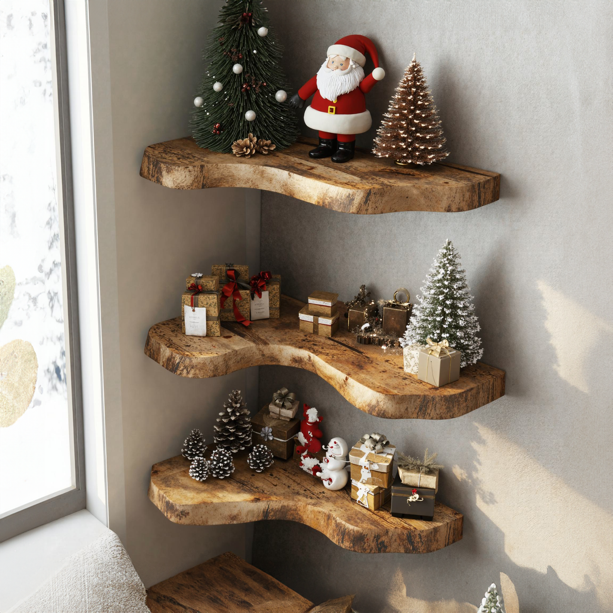 Corner Wall Shelves Floating Shelves Xmas Decor SILDTCN030