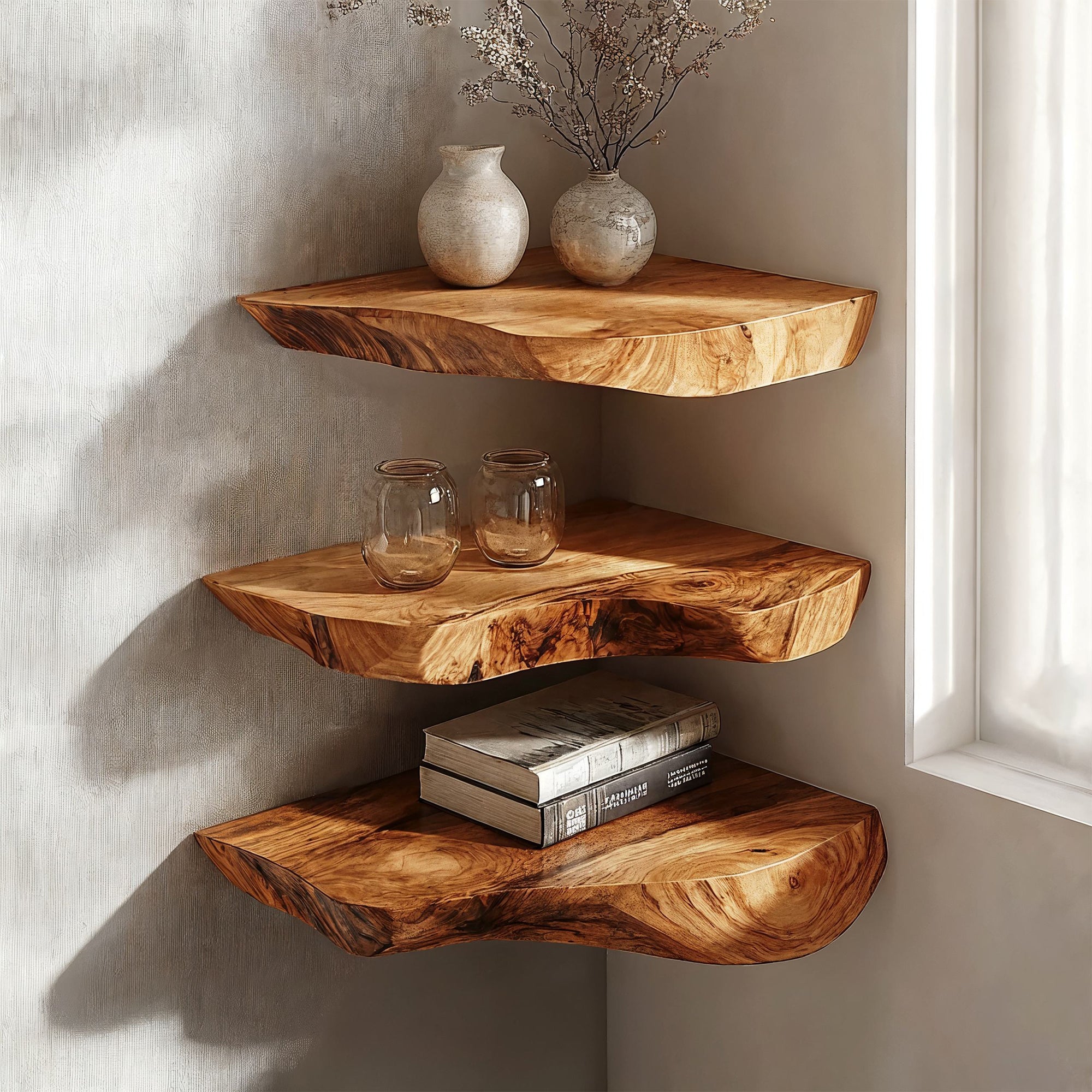 Floating Edge Corner Shelves SILDTFL032