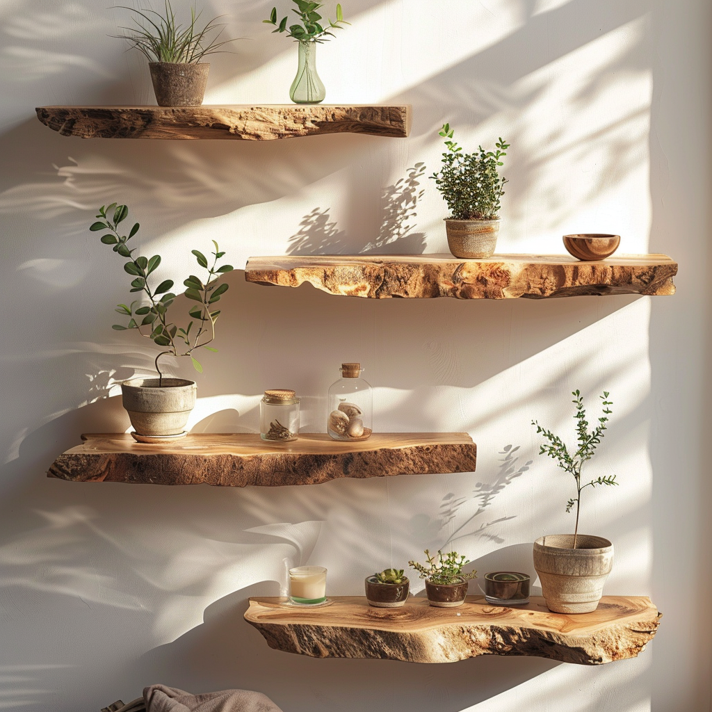 Floating Edge Shelves Live Edge Shelves Living Decor SILDTFL087