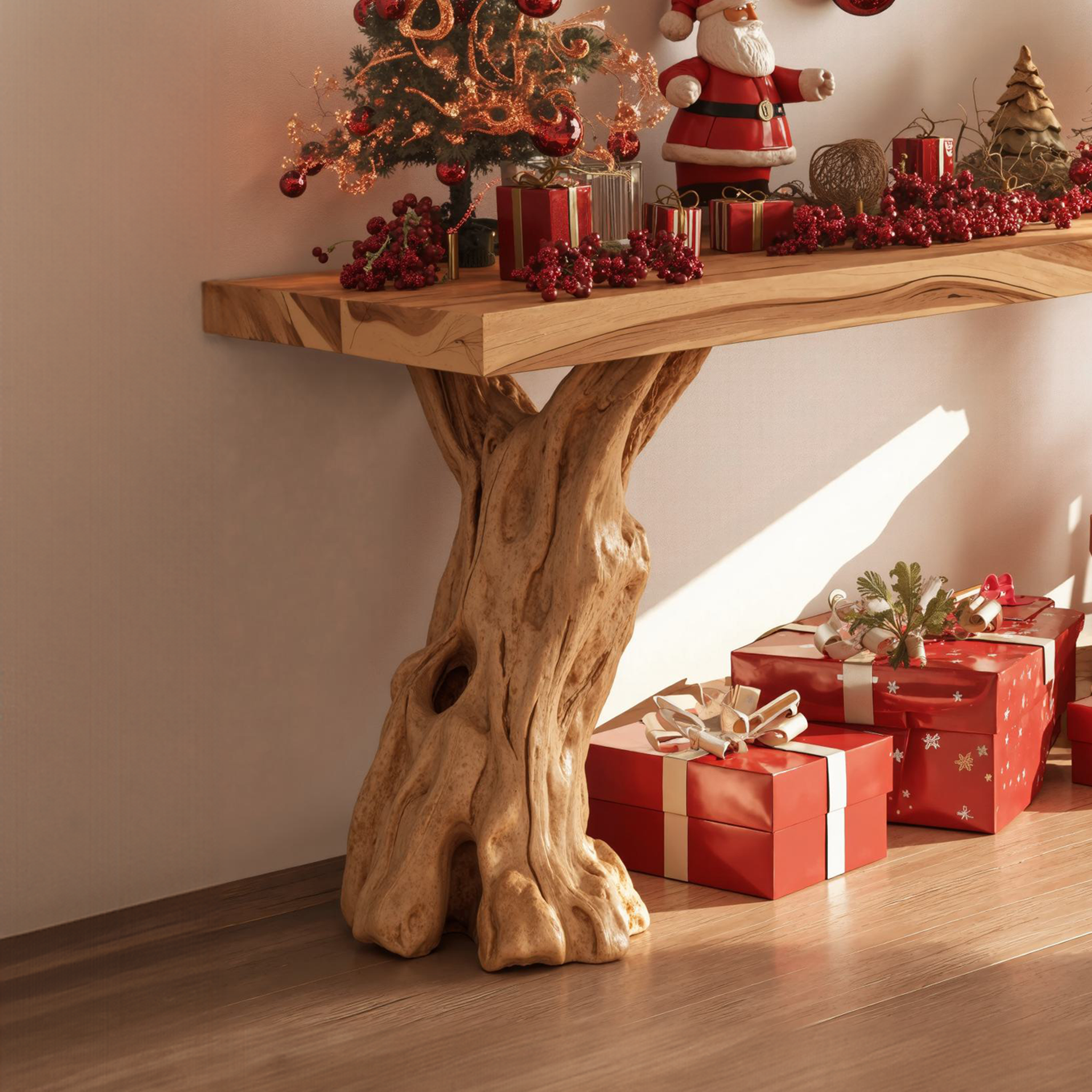 Rustic Christmas Console Table SILDTCSC001