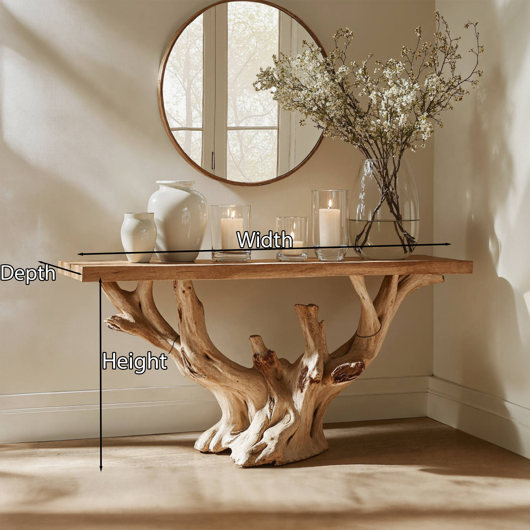 Modern Rustic Console Table Hallway Table SILDTCSC008