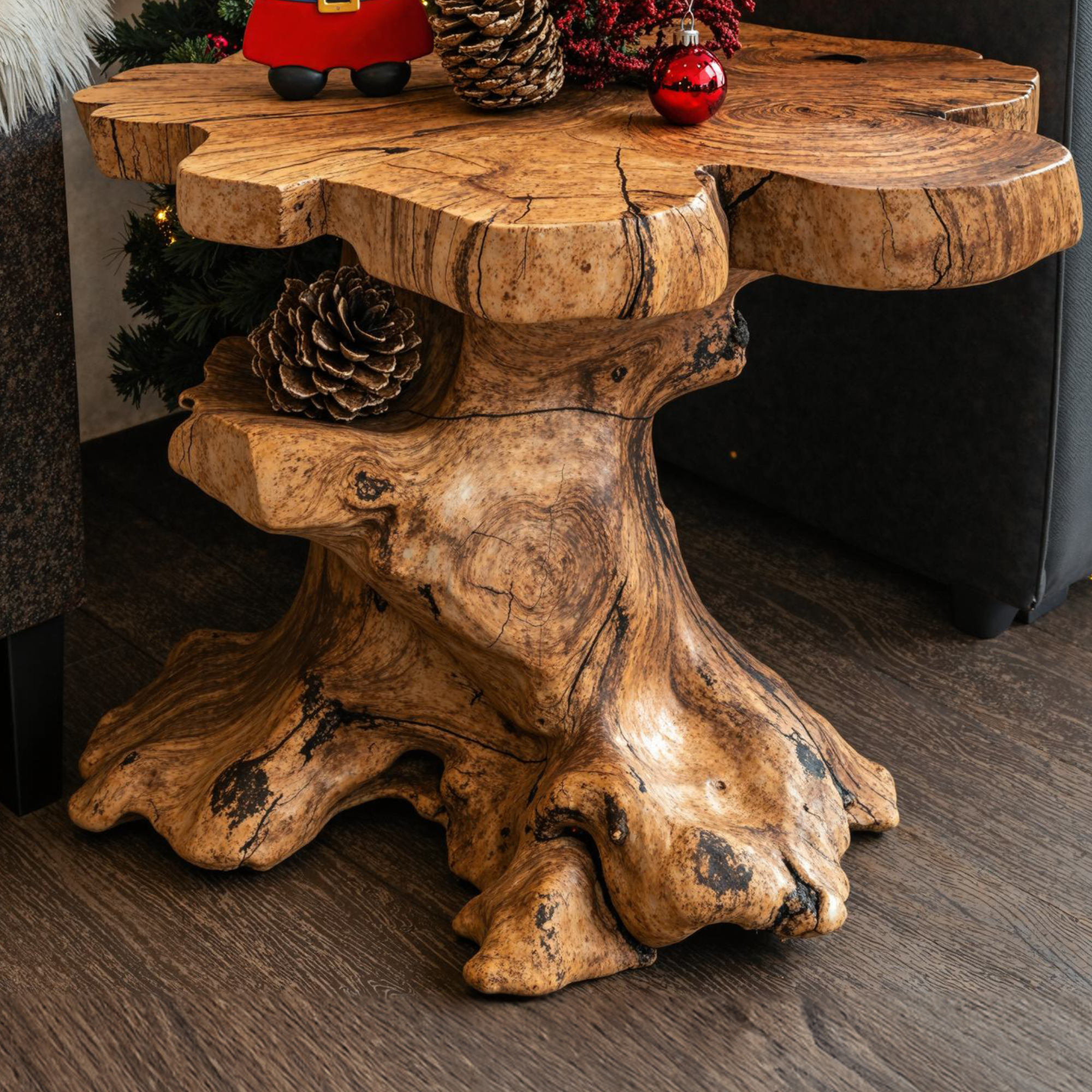 Handcrafted Live Edge End Table Christmas Decor SILDTENC002