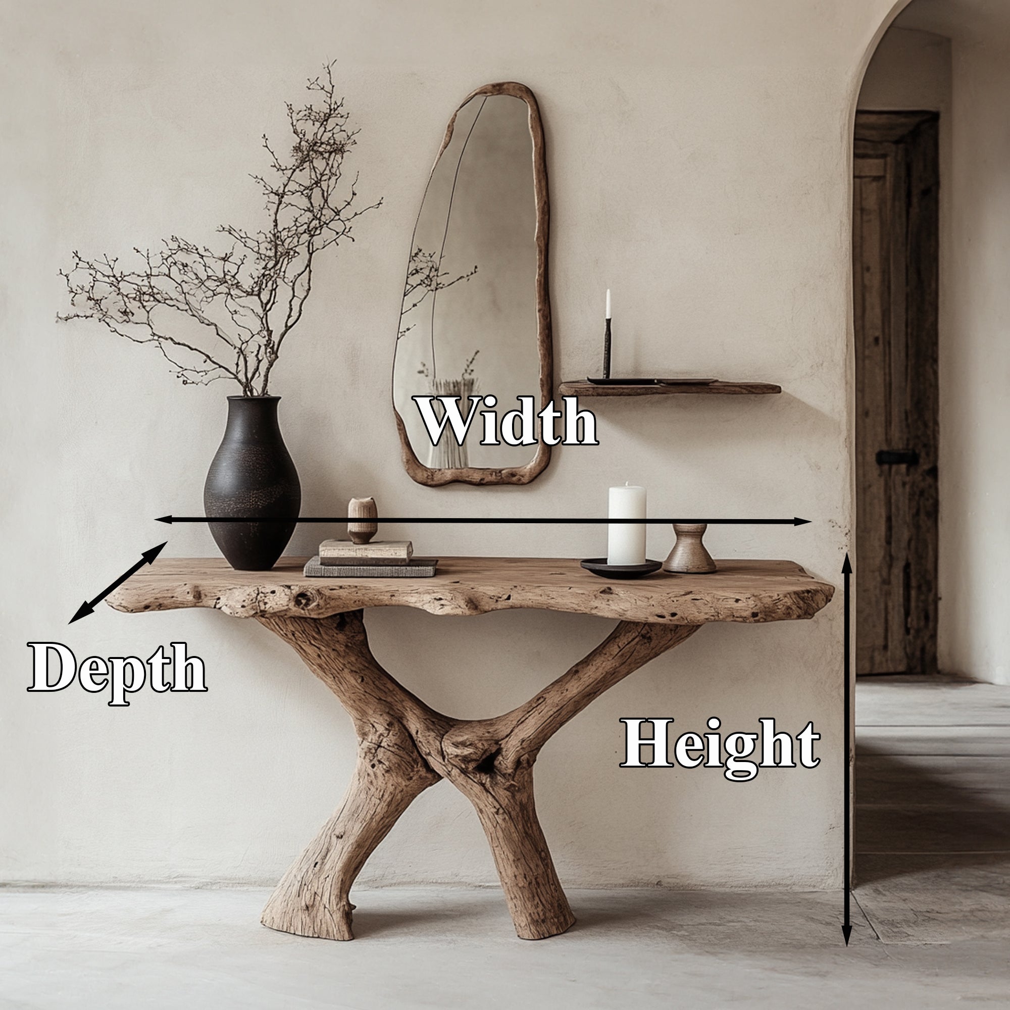 Farmhouse Rustic Console Table CT38