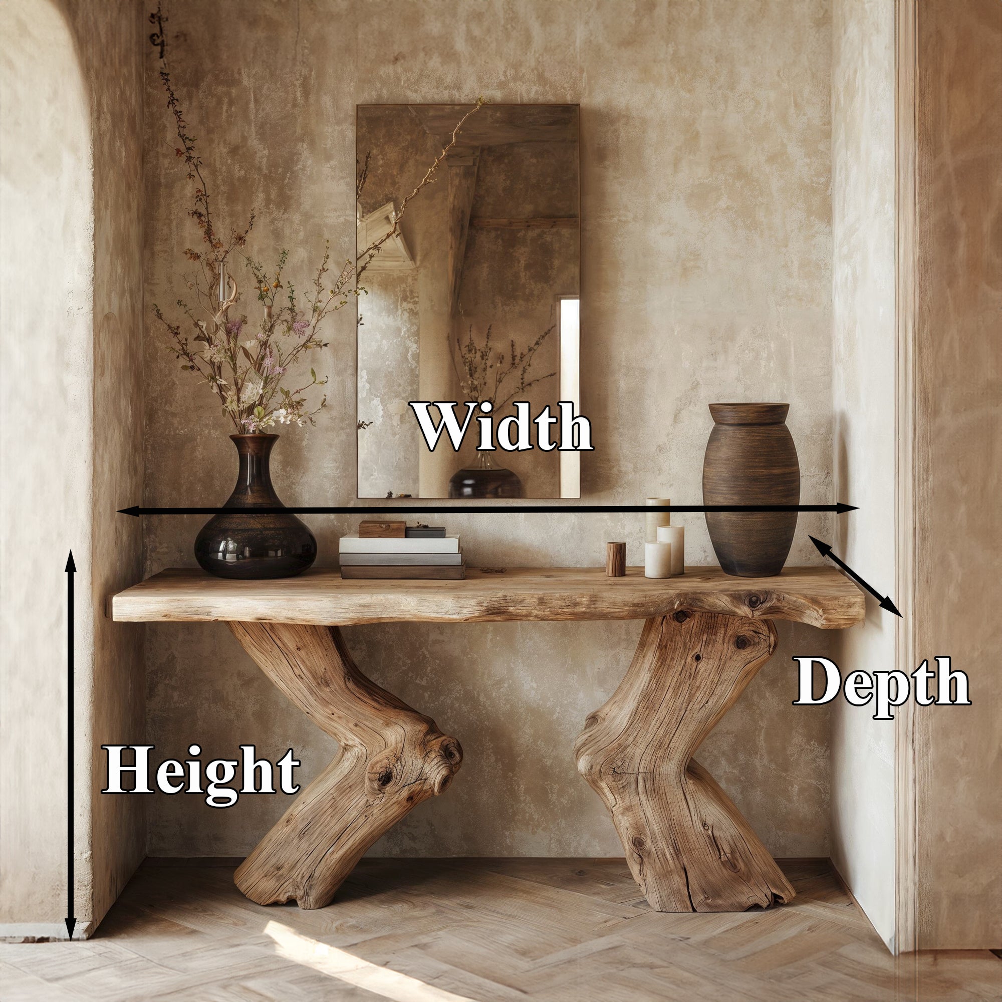 Rustic Hallway Console Table Decorative CT55