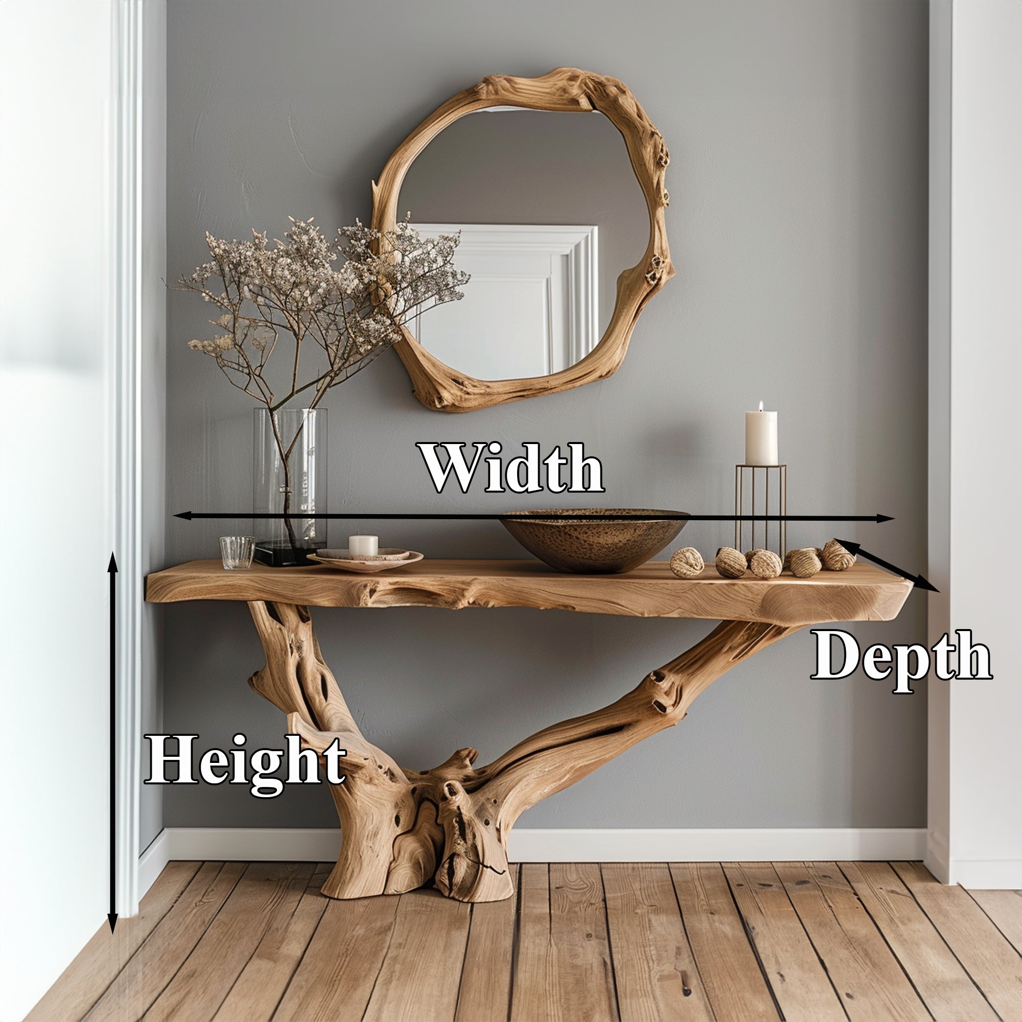 Wood Entry Console Table CT27