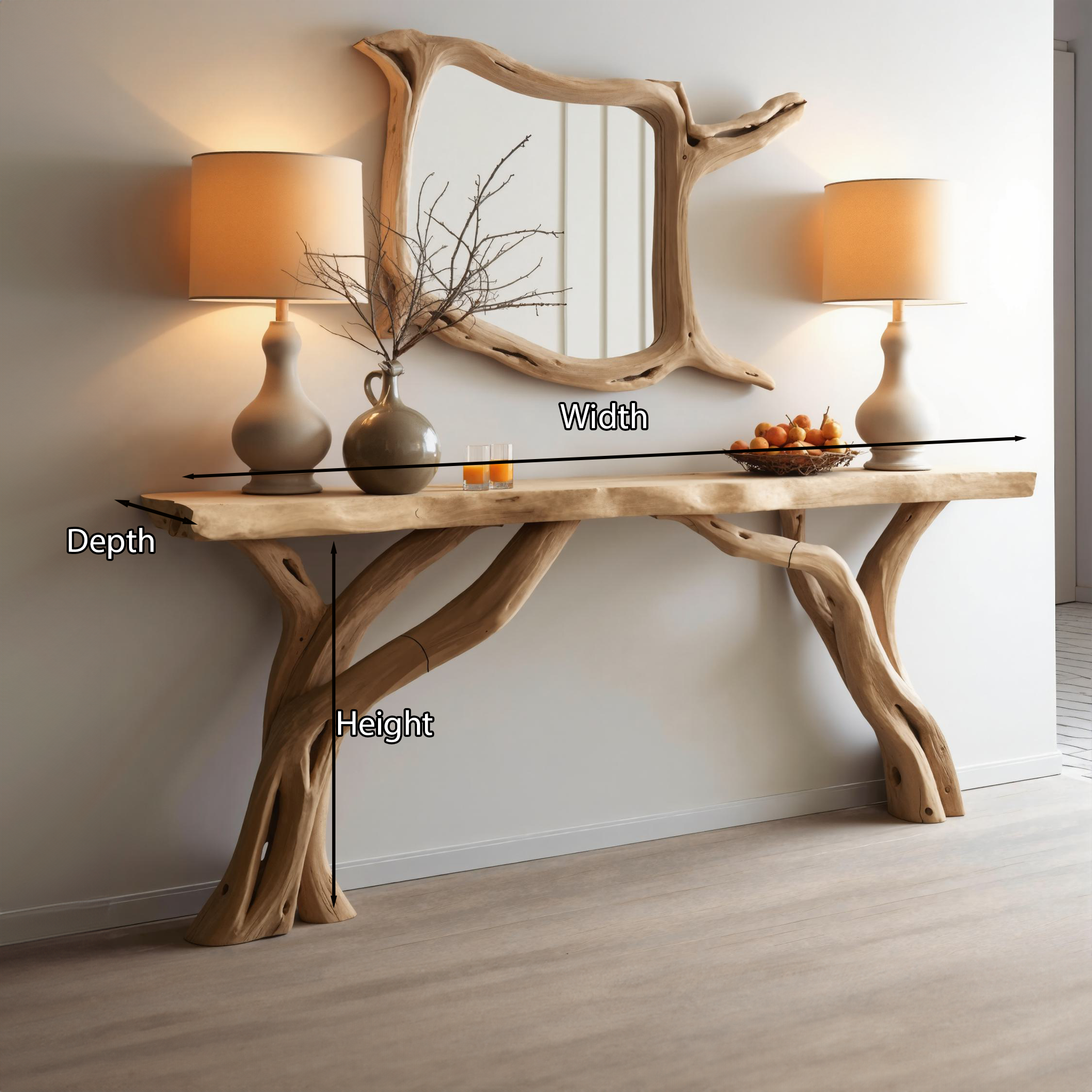 Rustic Console Table Entry Table Decorative SILDTCS112