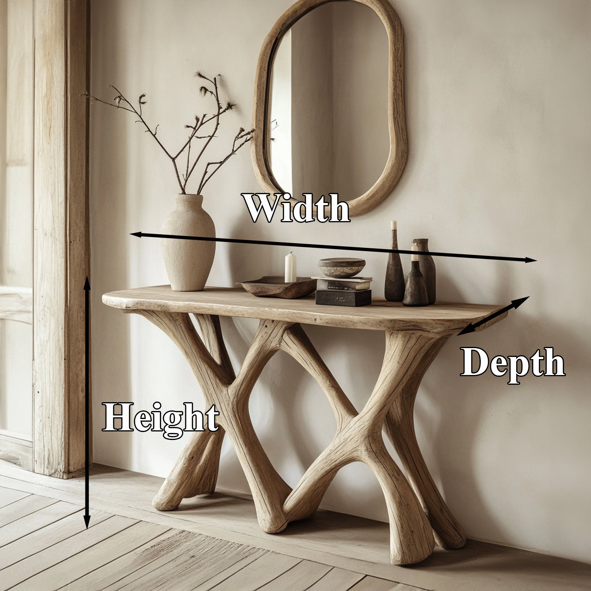 Curve Console Table Entryway CT45