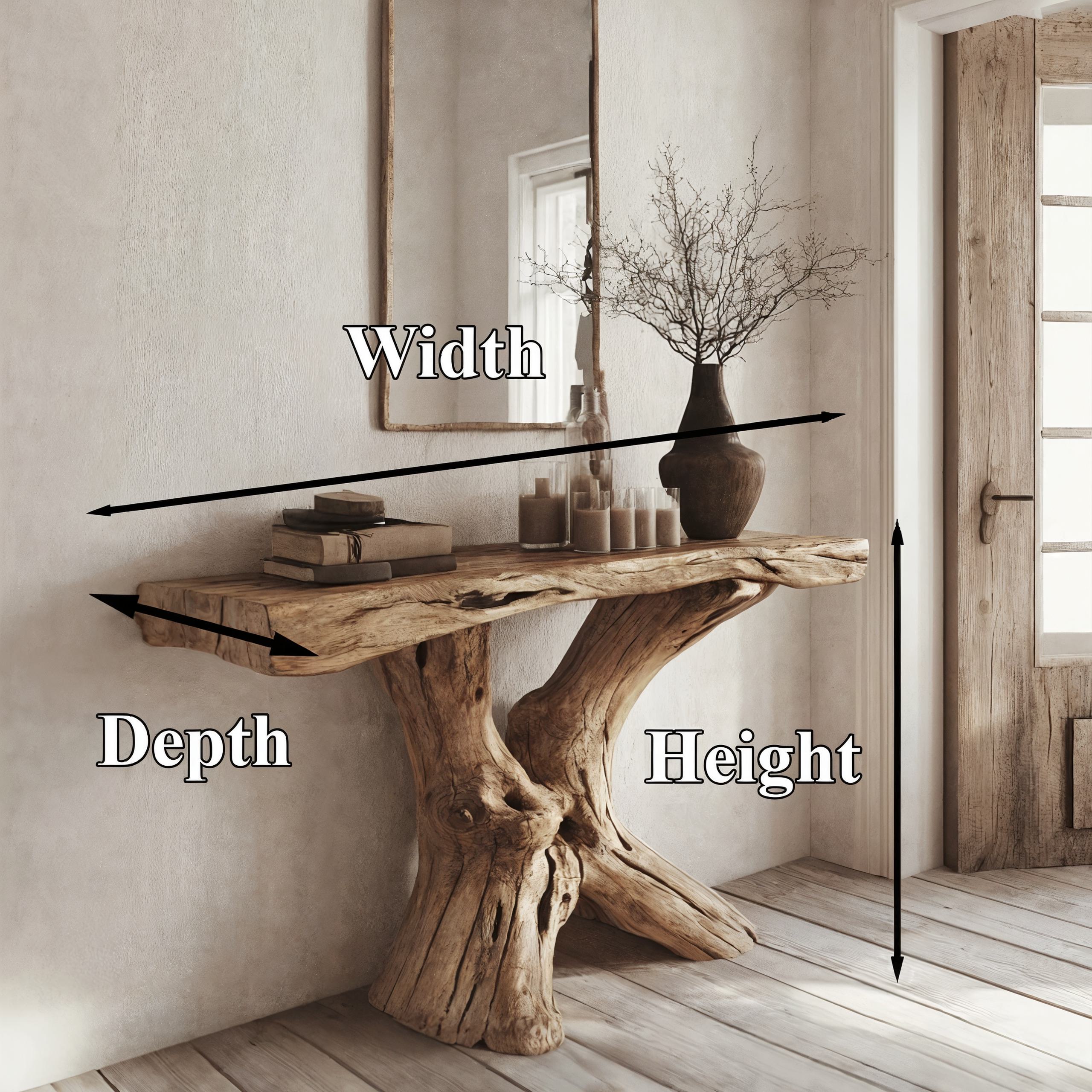 Living Edge Console Table Handcrafted CT33