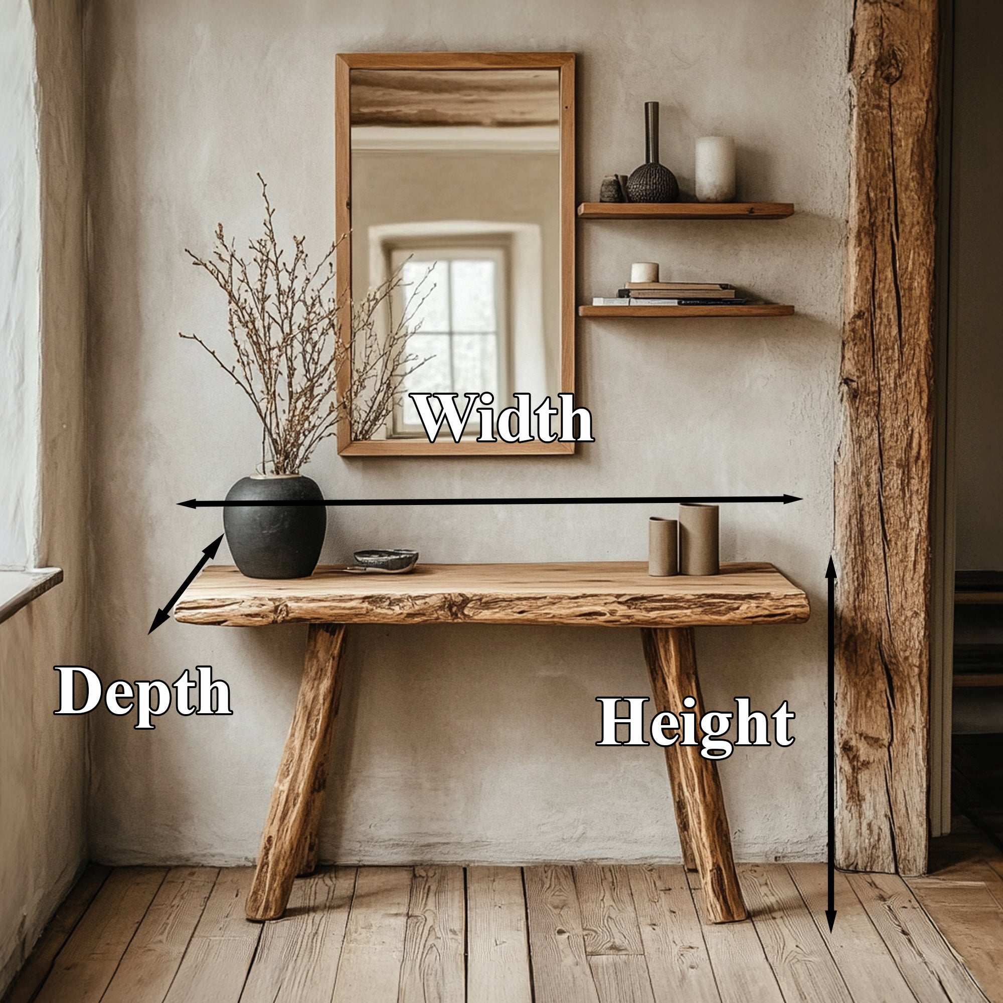 Rustic Console Table Entryway CT41