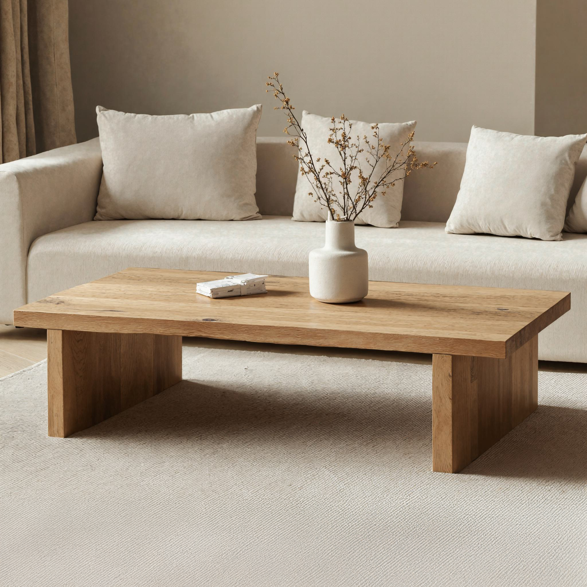 Modern Floating Wood Coffee Table Sitting Room Sleek Contemporary SILDTCF114