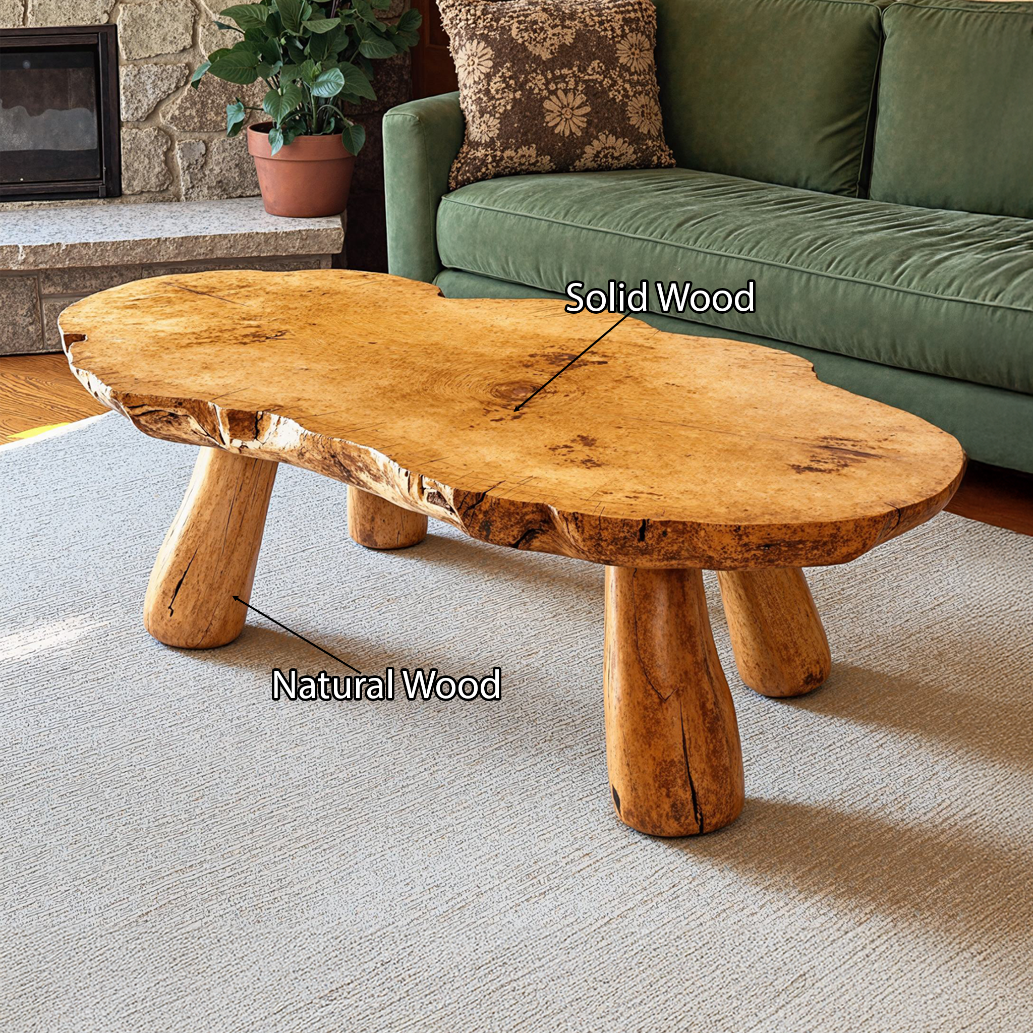 Rustic Coffee Table For Living Room Home SILDTCF054