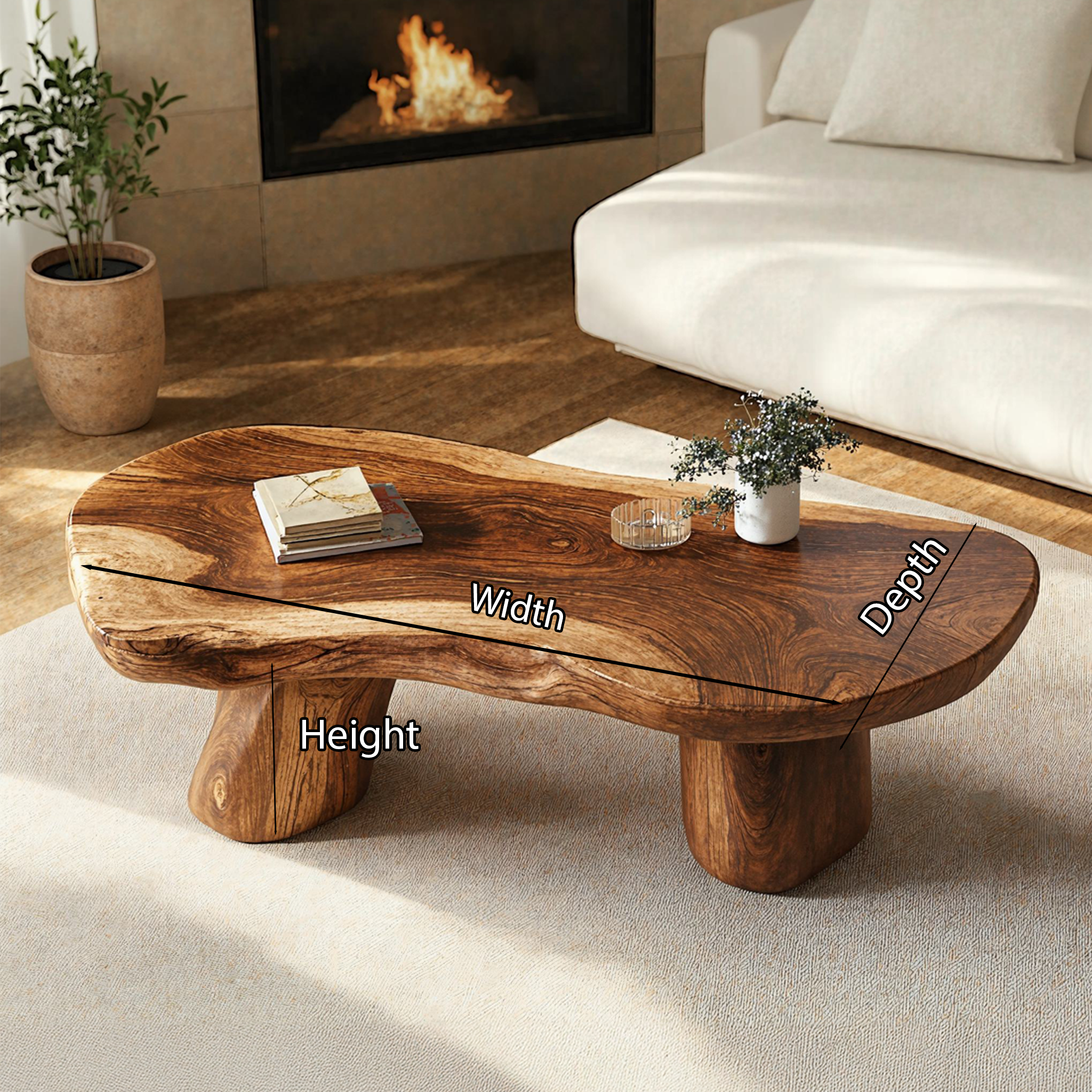 Wooden Coffee Table For Living Room SILDTCF048