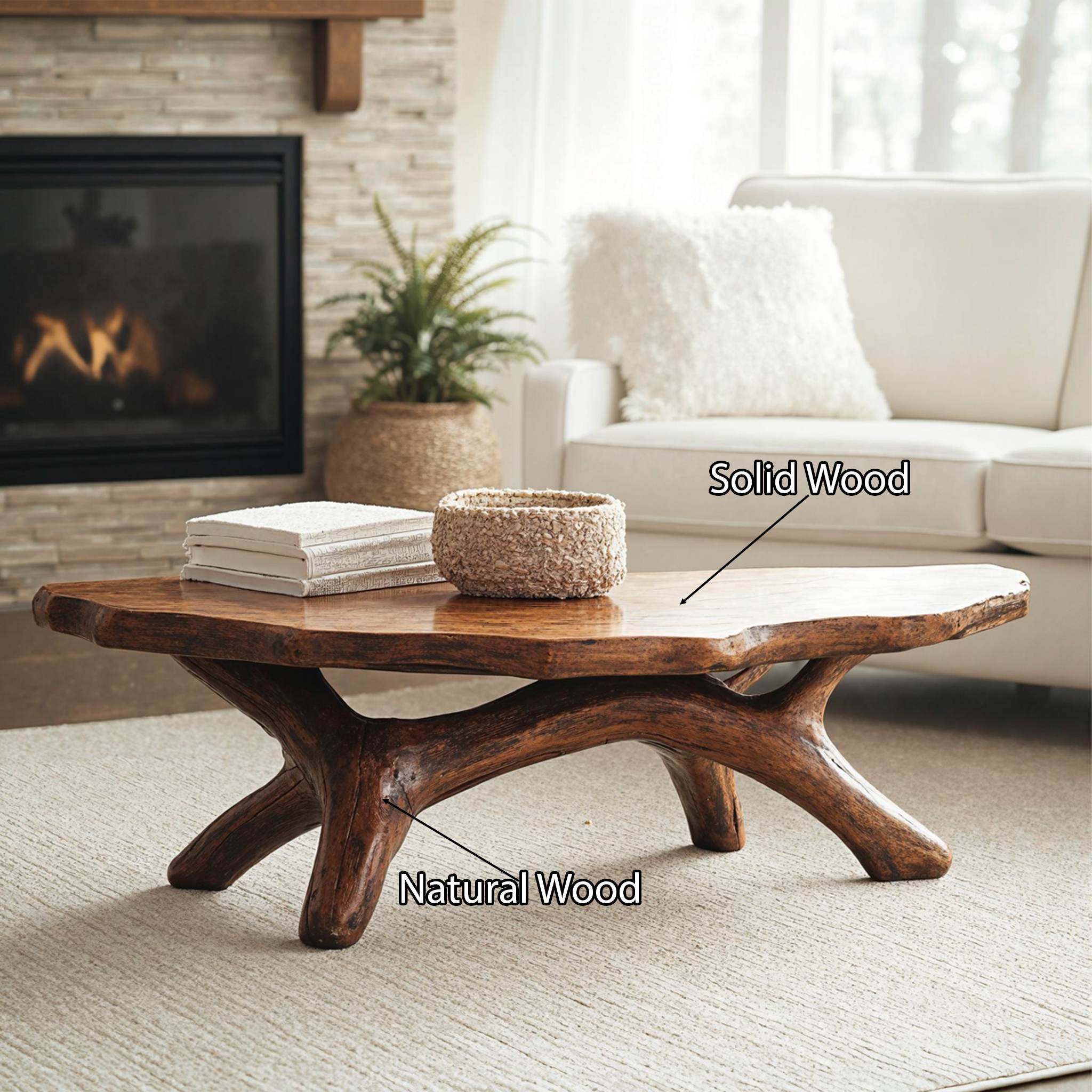 Handcrafted Coffee Table Low Coffee Table SILDTCF047