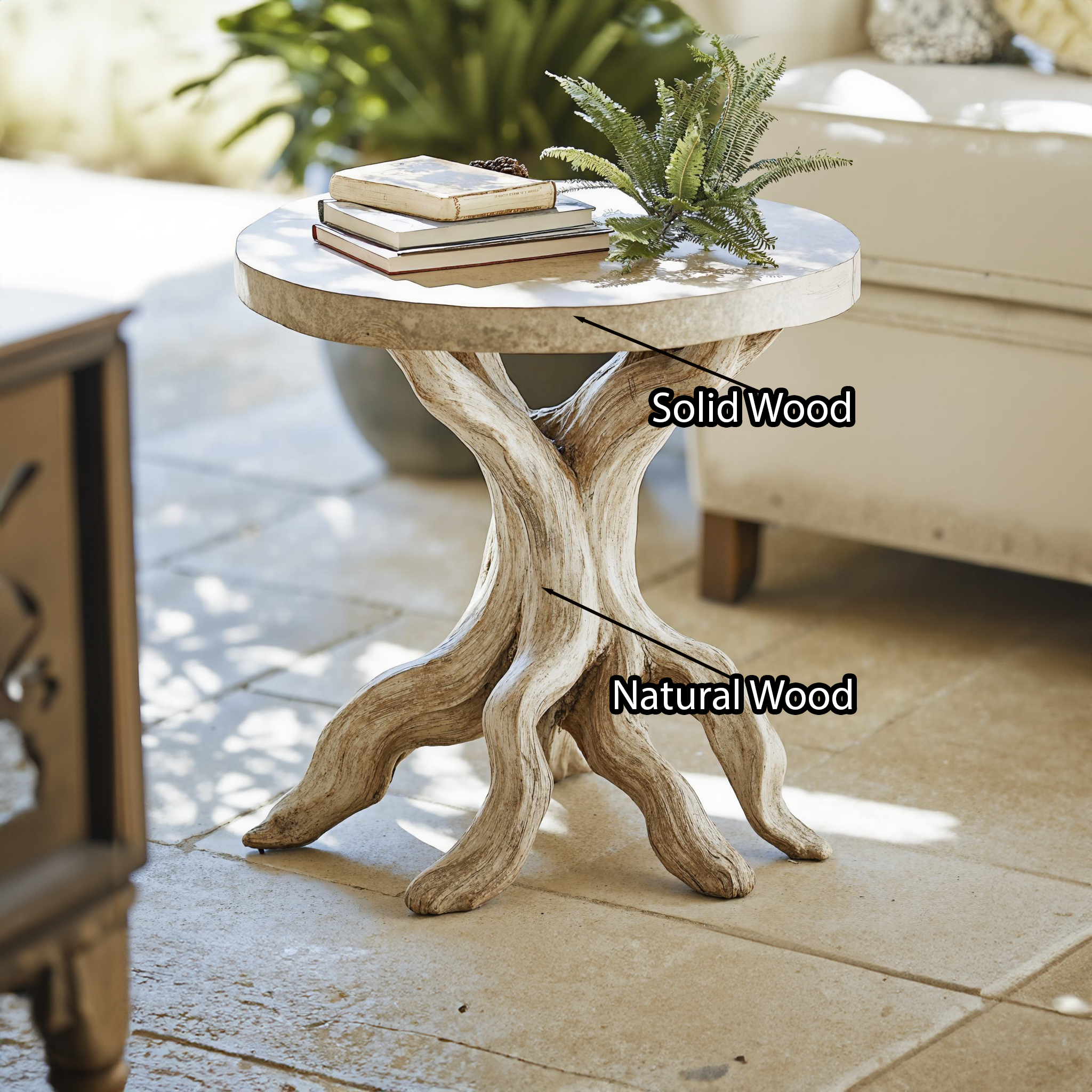 Farmhouse End Table Live Edge End Table Decor SILDTEN053