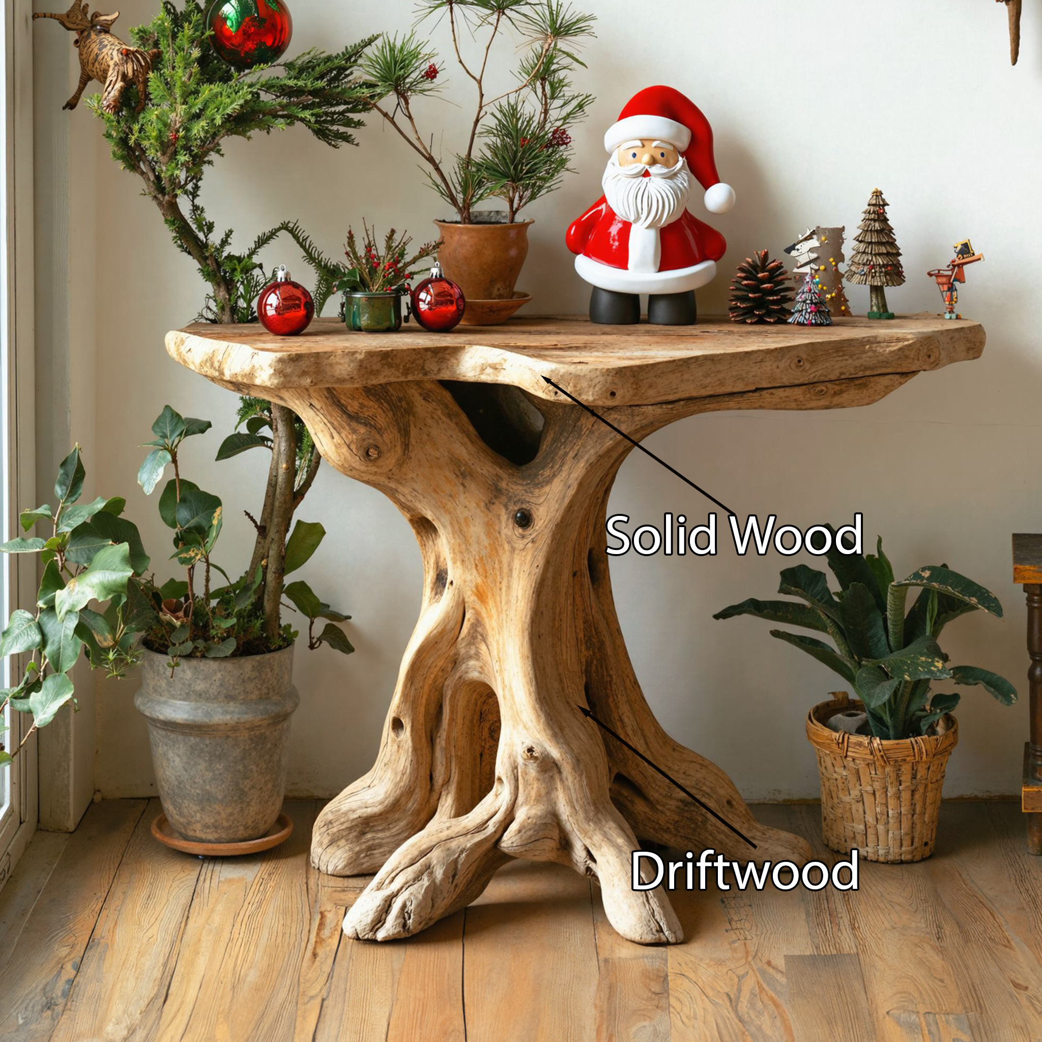 Reclaimed Wood End Table Farmhouse End Table Xmas Decor SILDTENC023