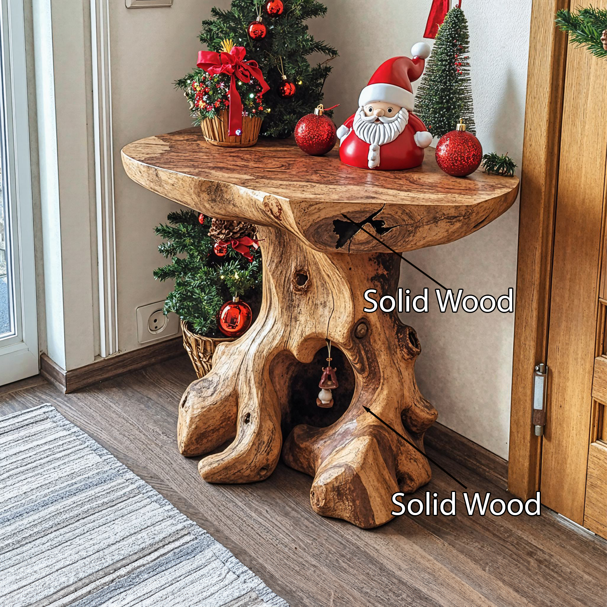 Living Edge End Table Christmas End Table Decor SILDTENC017