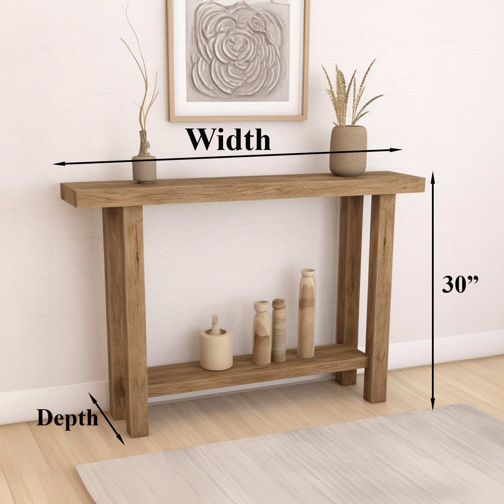 Rustic Console Table Farmhouse SILDTCS001