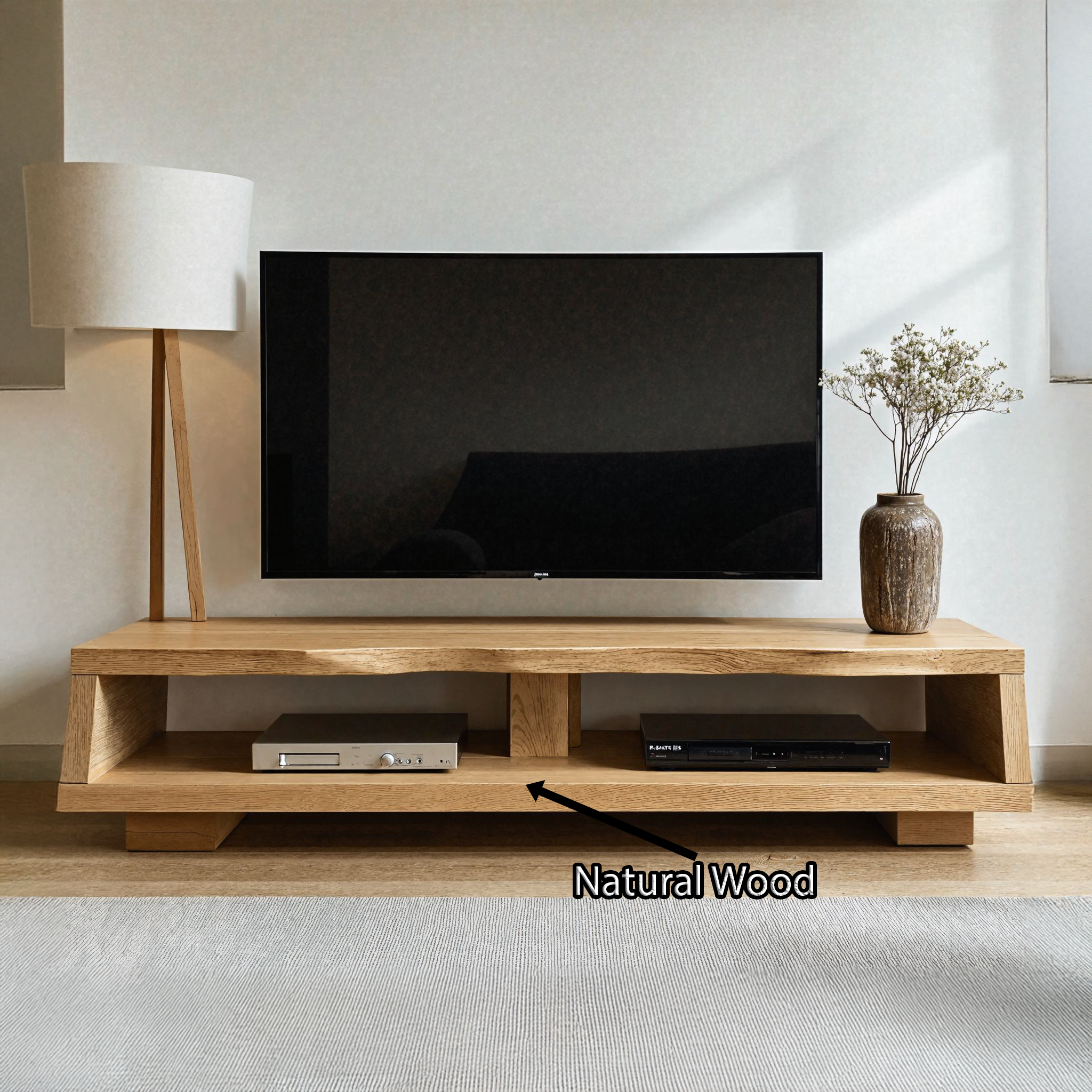 Wooden TV Unit Farmhouse Media Console SILDTTVC010