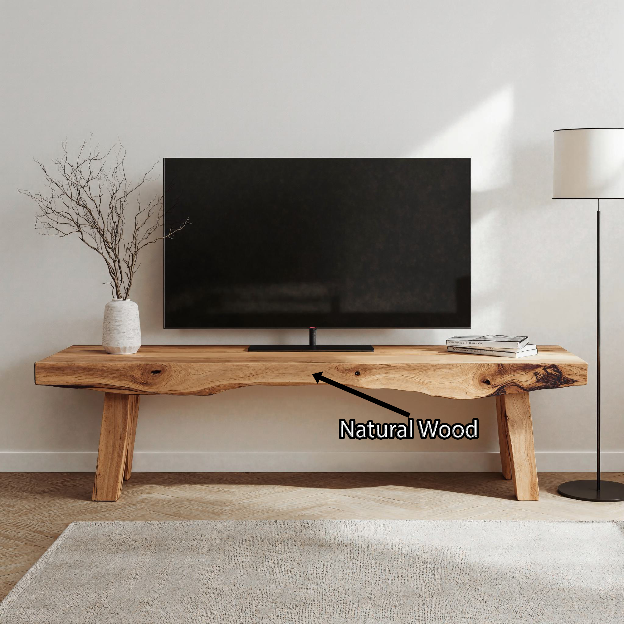 Wood TV Cabinet Floor TV Cabinet Living Room SILDTTVC006