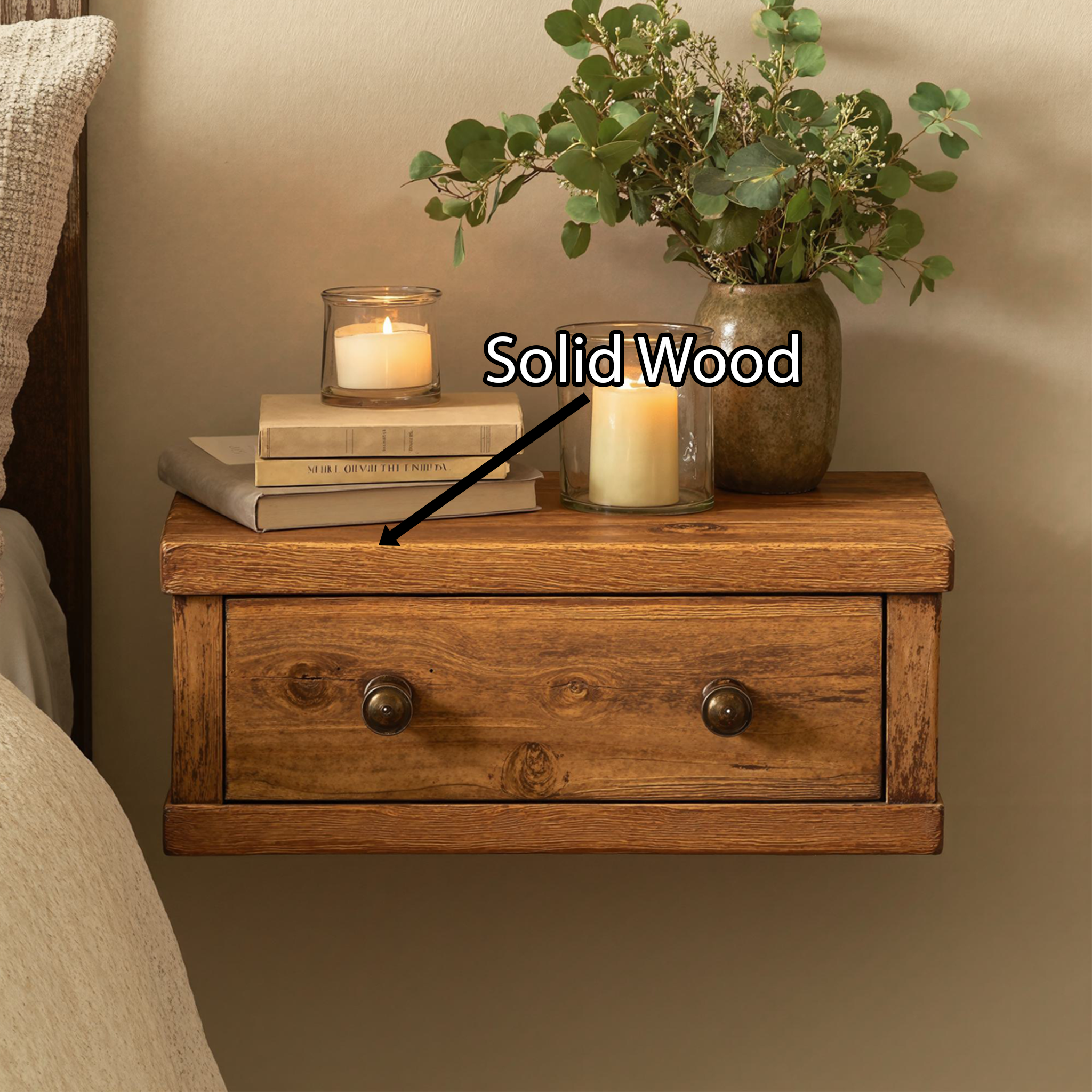 Modern Floating Nightstand Bedside Shelf SILDTNS006