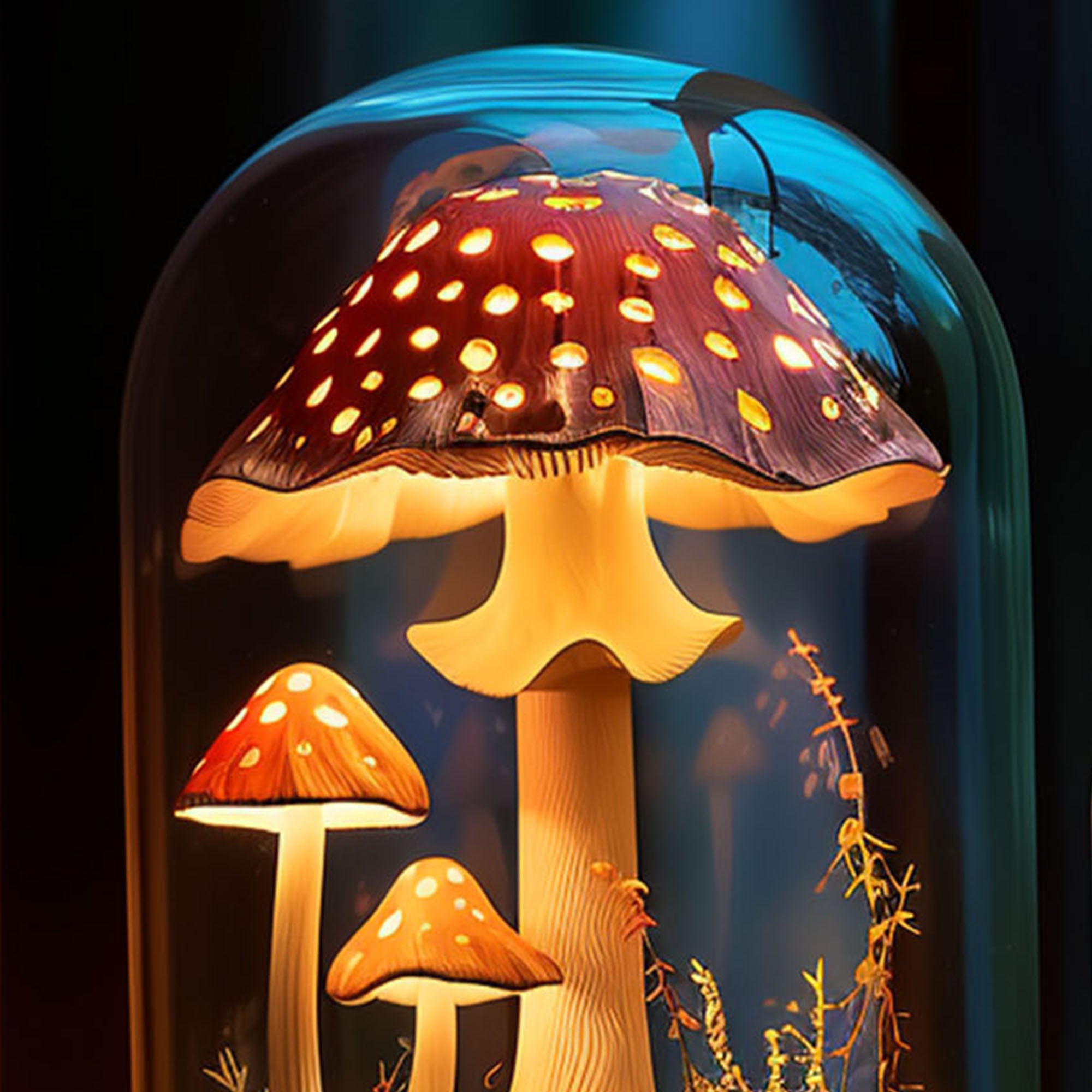 Handcrafted Mushroom Night Light SILDTMR034