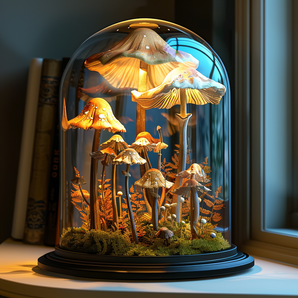 Custom Wood Mushroom Lights SILDTMR025