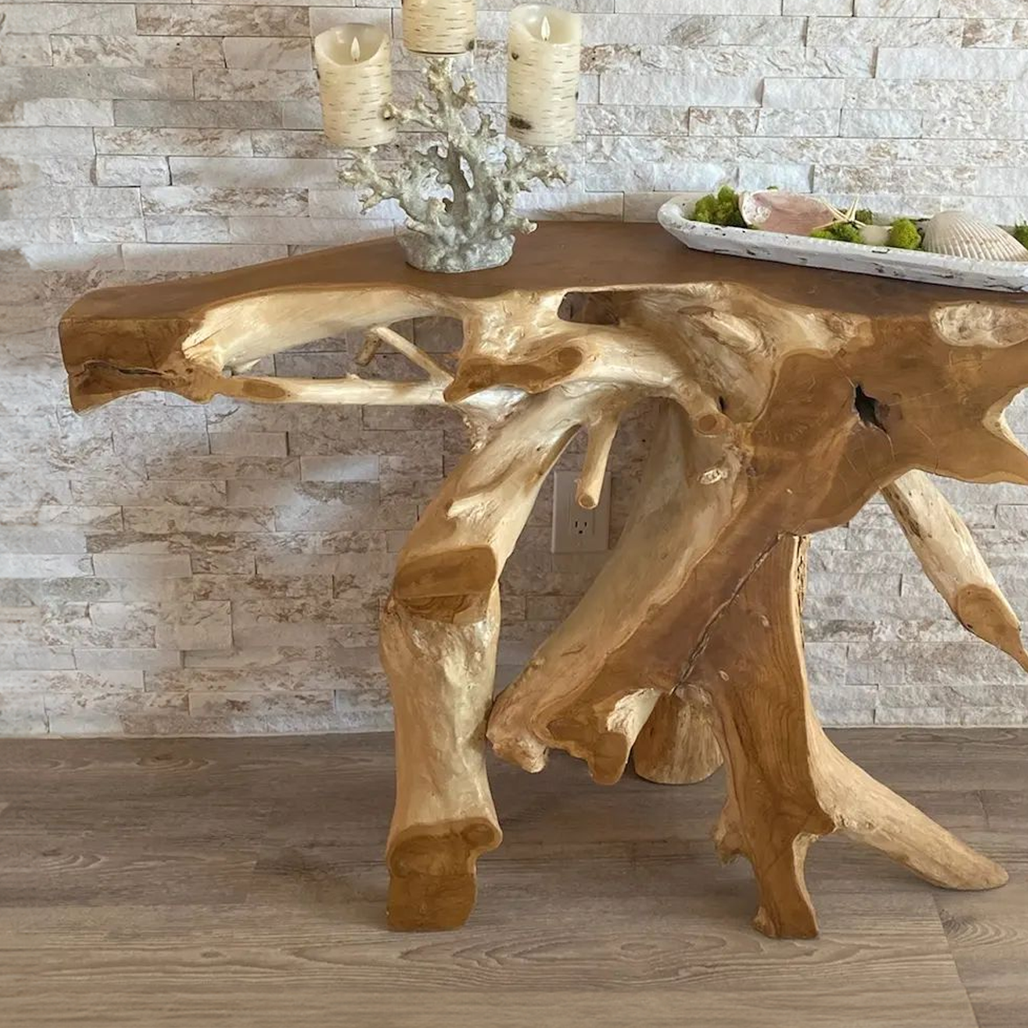 Unique Teak Root Console Table SINLCF002