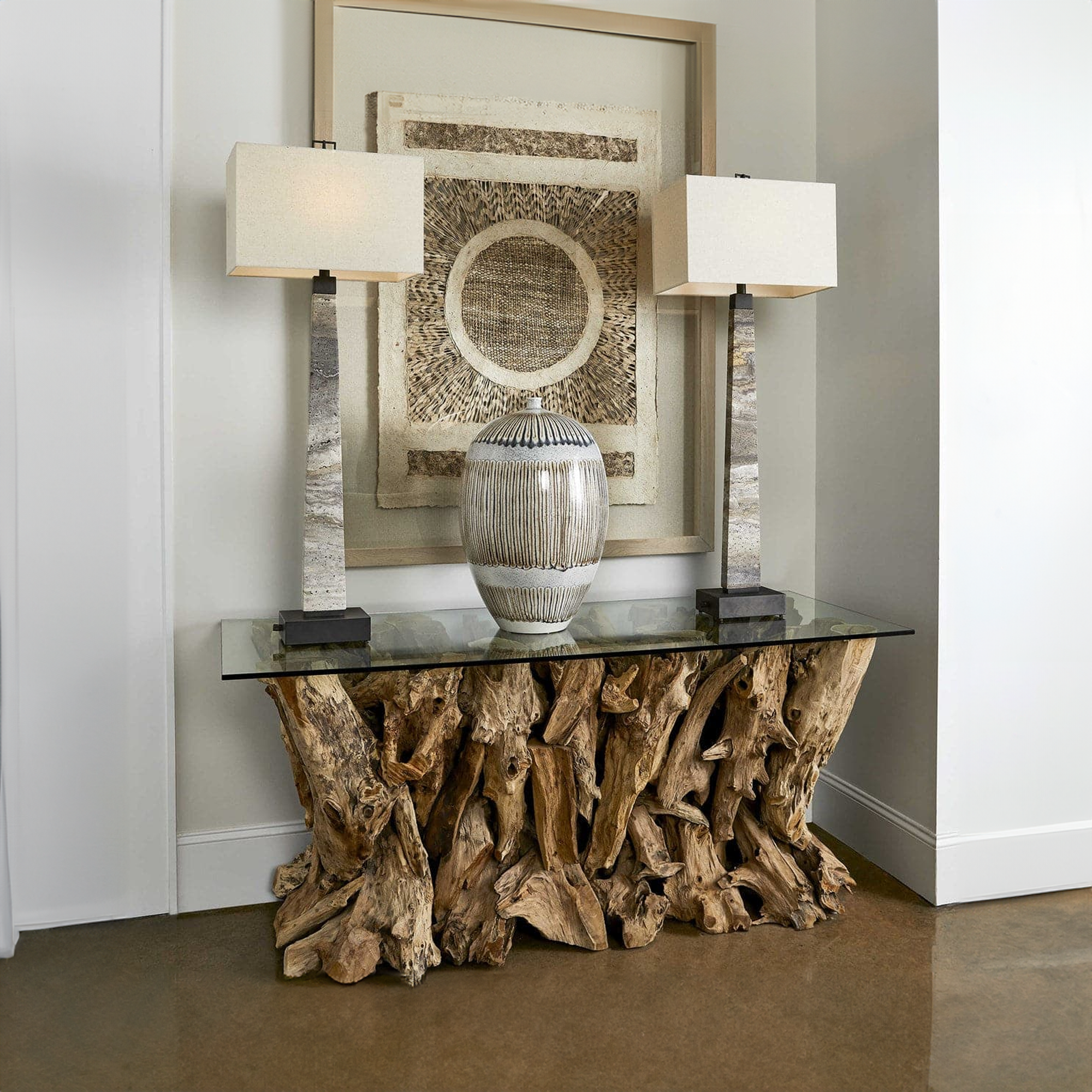 Teak Wood Root Coffee Table SINLCF007