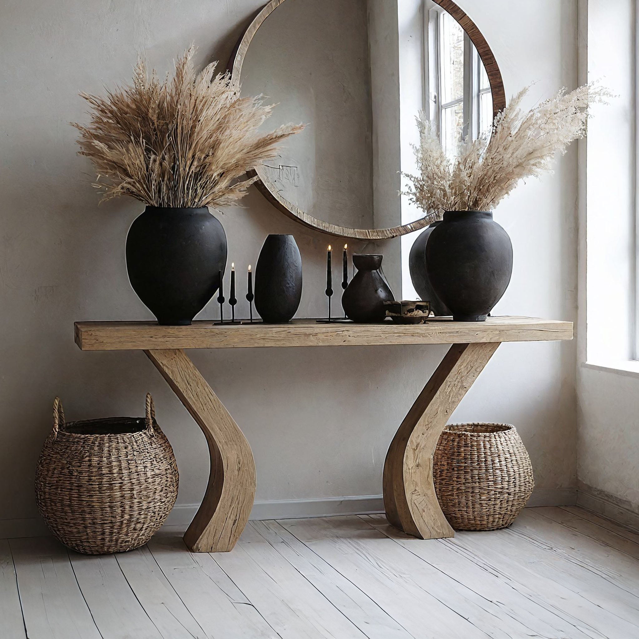 Wood Console Entry Table Decor CT68