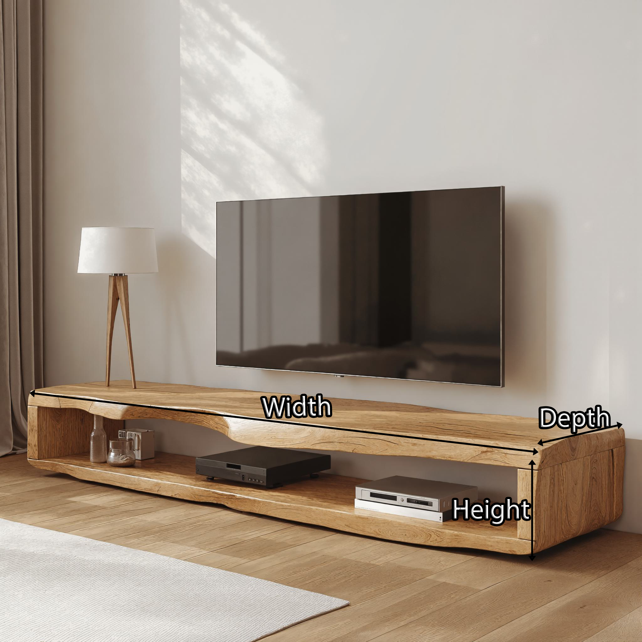 Large Wood Media Center Rustic TV Stand SILDTTVC012