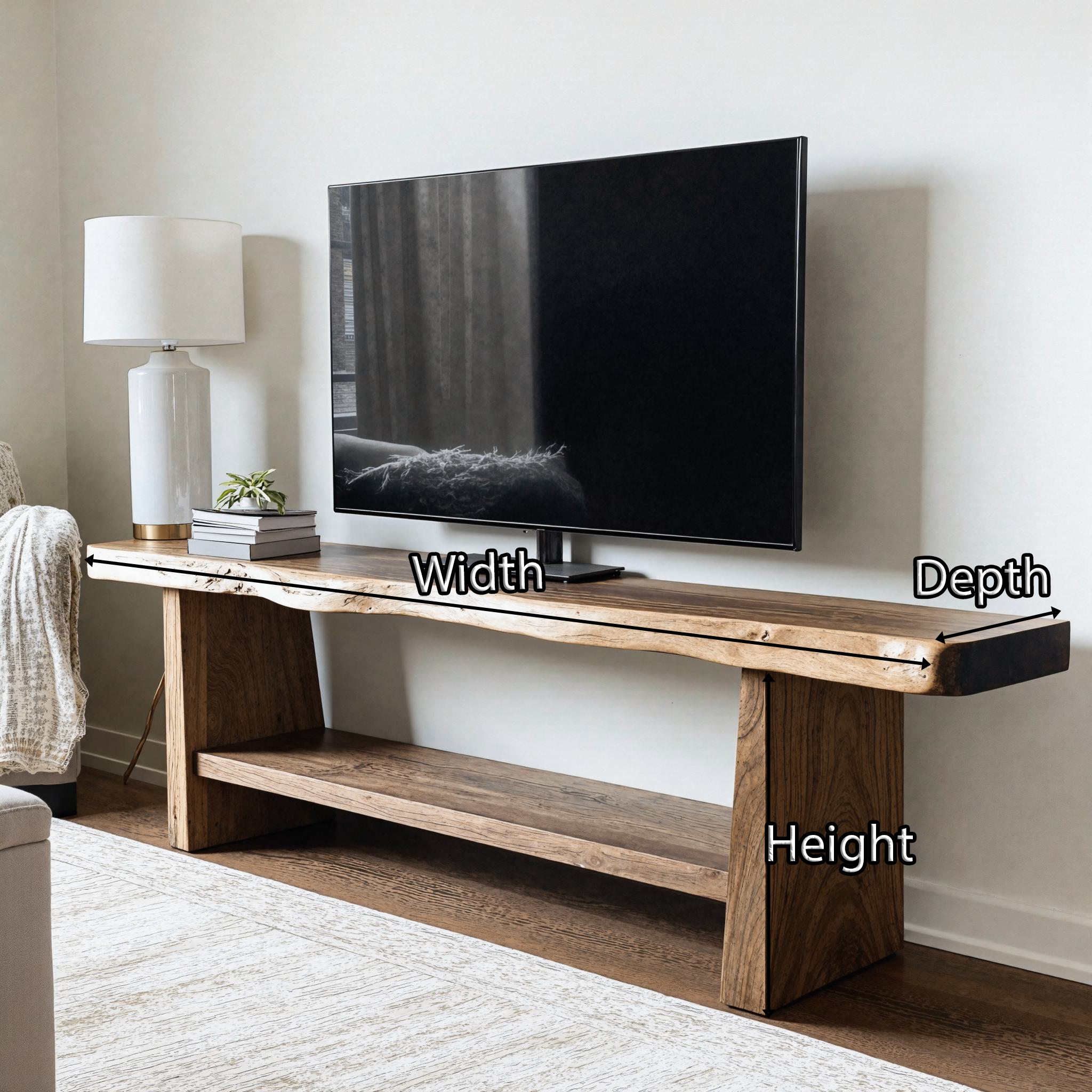 Modern Wood TV Stand Custom Media Console SILDTTVC008