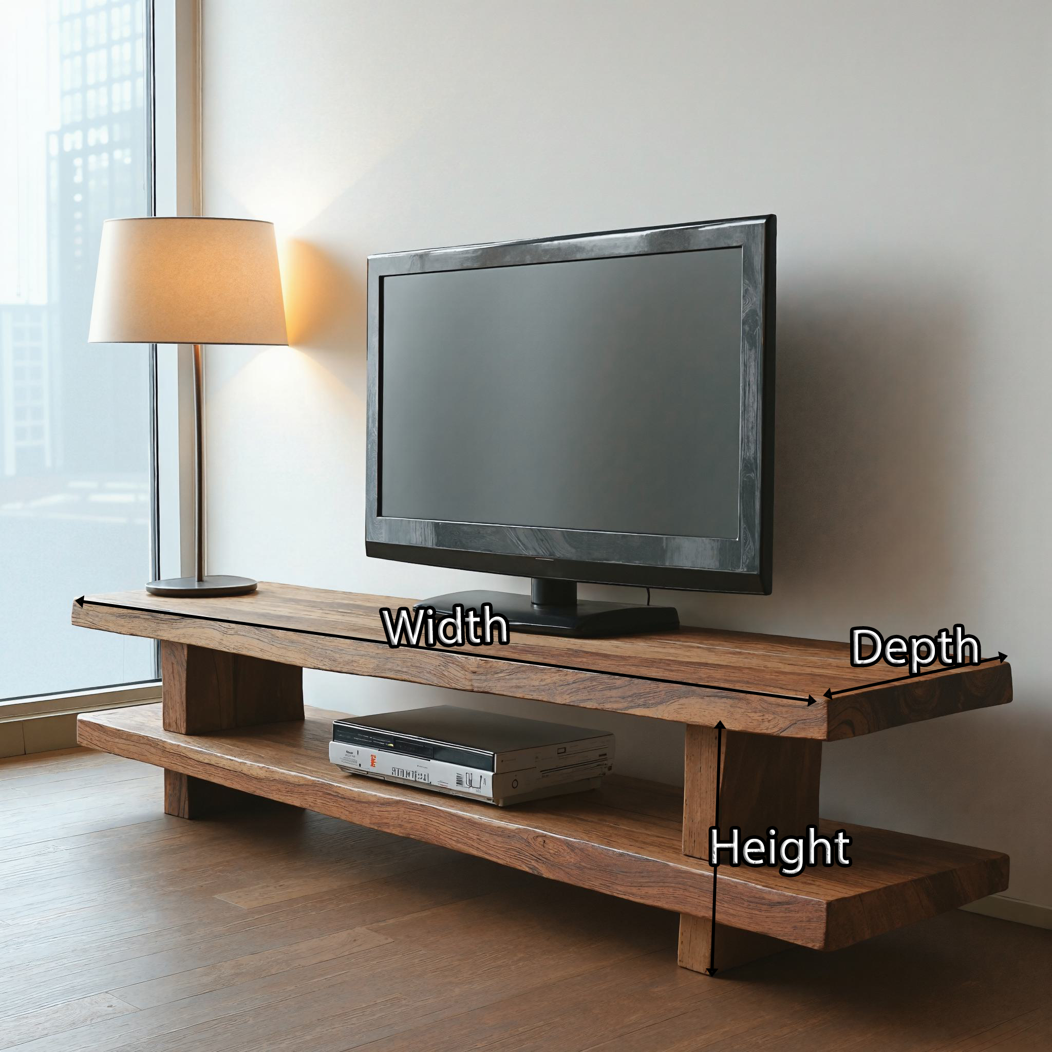 Modern Wood TV Stand Farmhouse TV Console SILDTTVC007