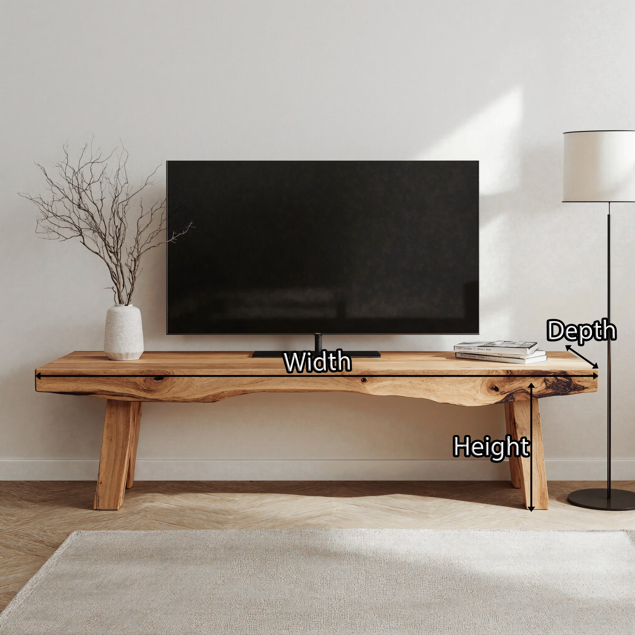 Wood TV Cabinet Floor TV Cabinet Living Room SILDTTVC006