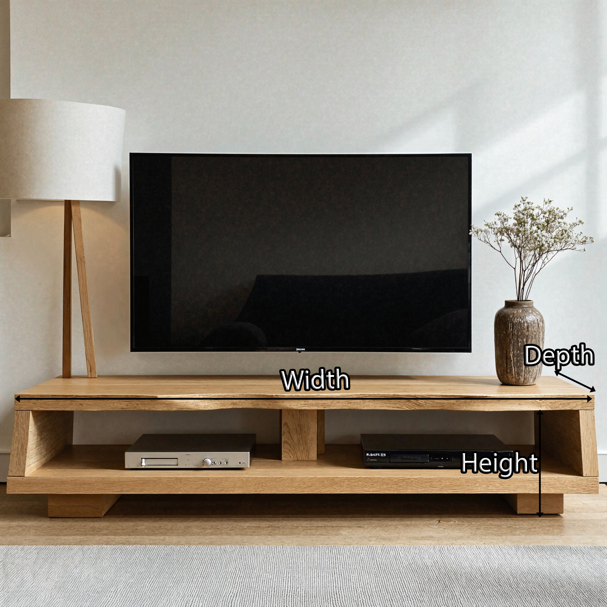 Wooden TV Unit Farmhouse Media Console SILDTTVC010