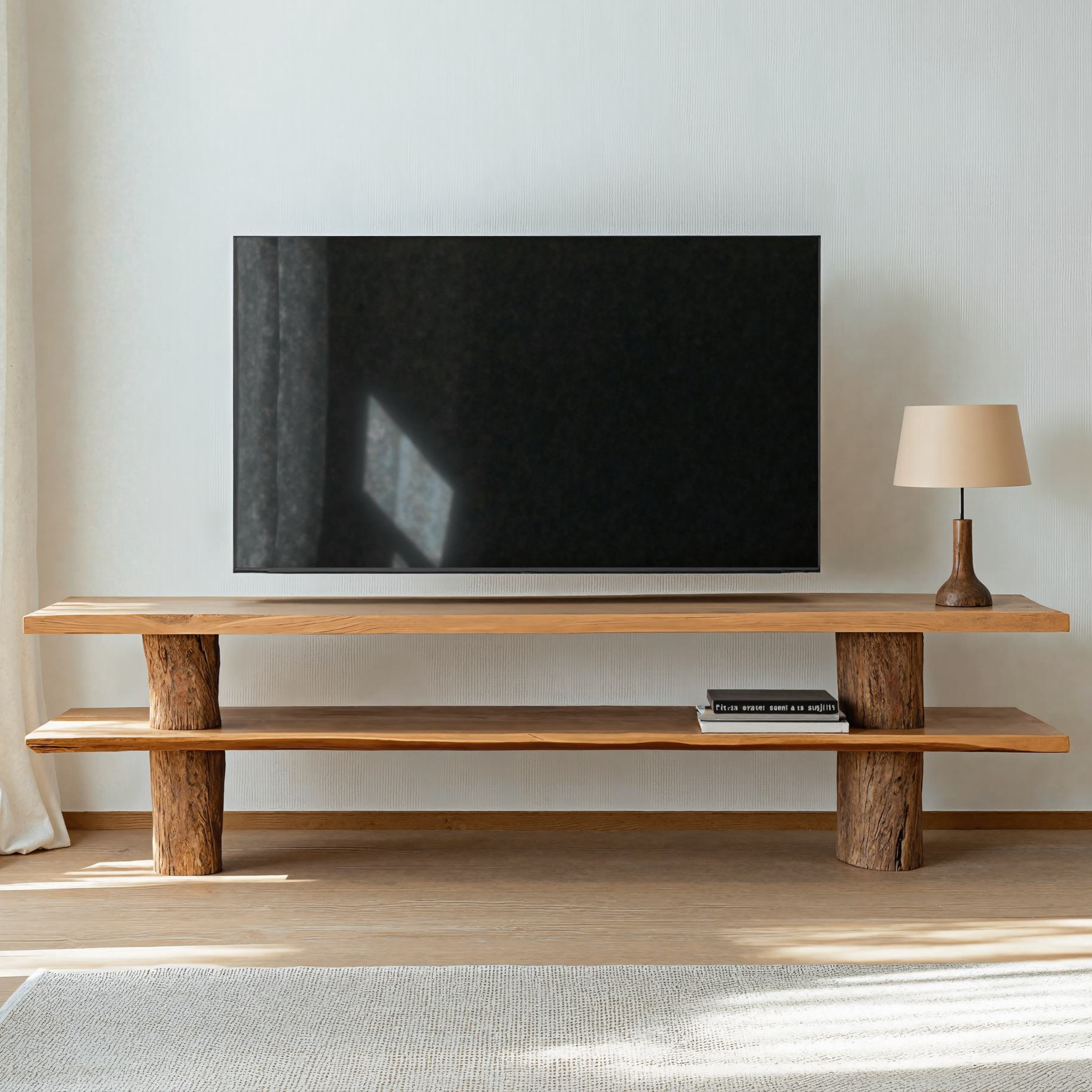 Modern Wood TV Stand With Open Storage SILDTTVC005