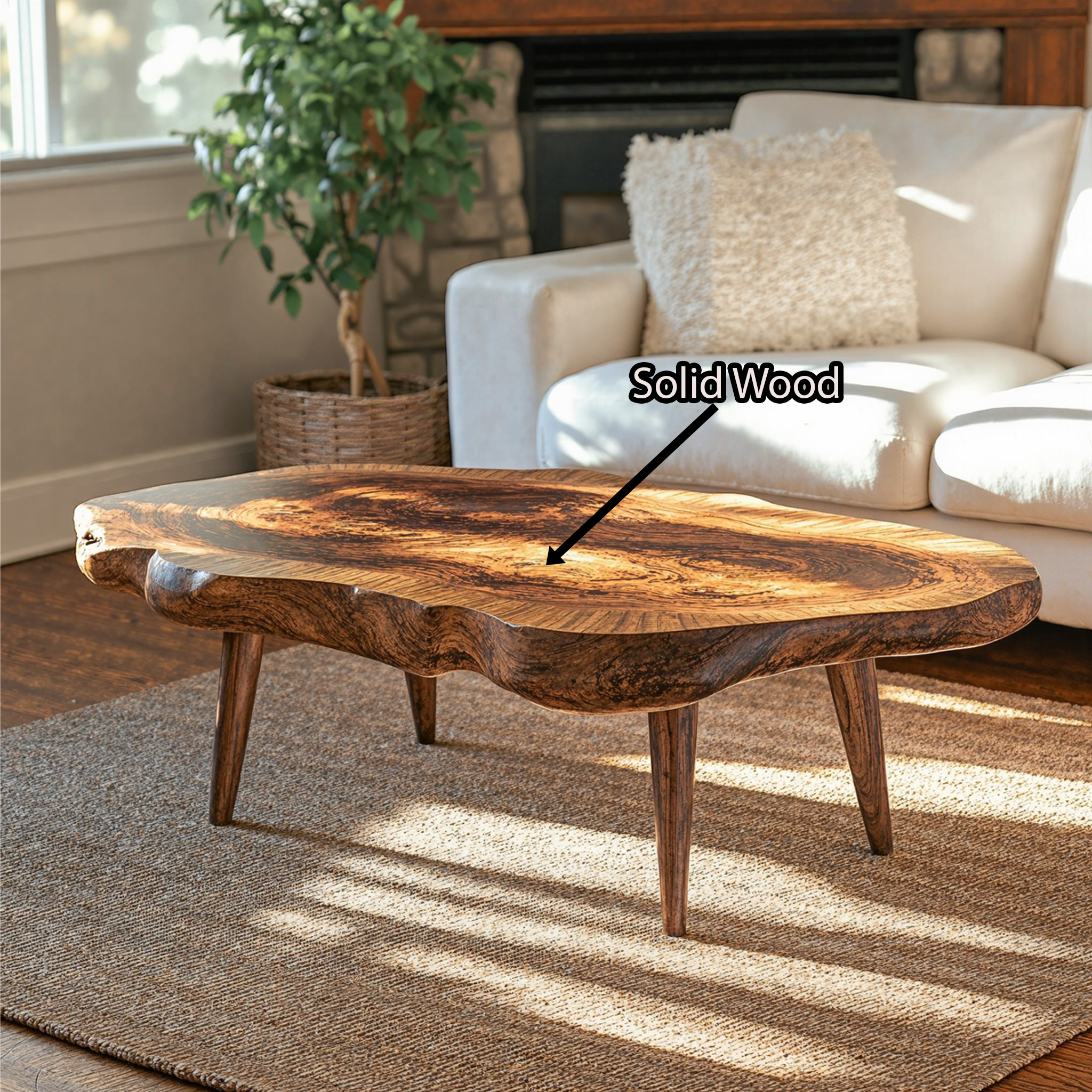 Handcrafted Wood Coffee Table End Table SILDTCF080