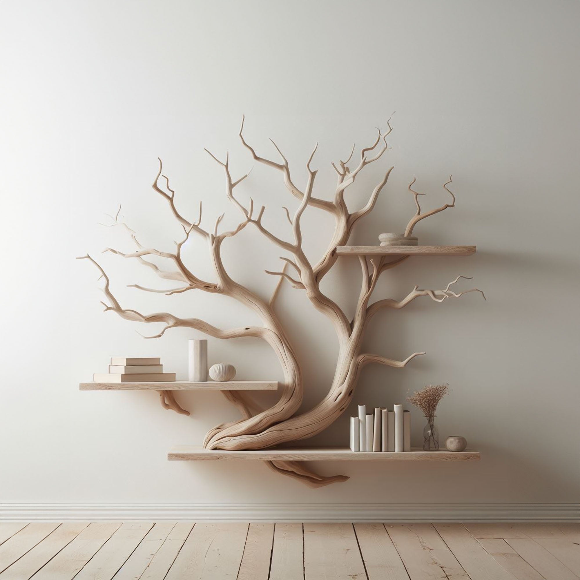 Artistic Tree Branch Floating Shelf Driftwood Art Decor SINLTB034