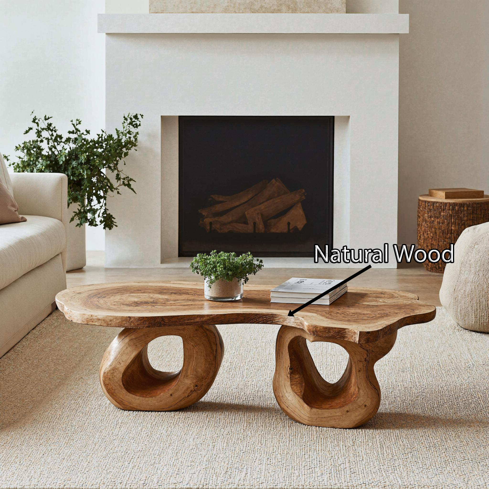 Large Rustic Wood Coffee Table Family Gathering Essential SILDTCF109